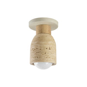 Pompeii 8" Flush Mount, Travertine / Oyster Finish