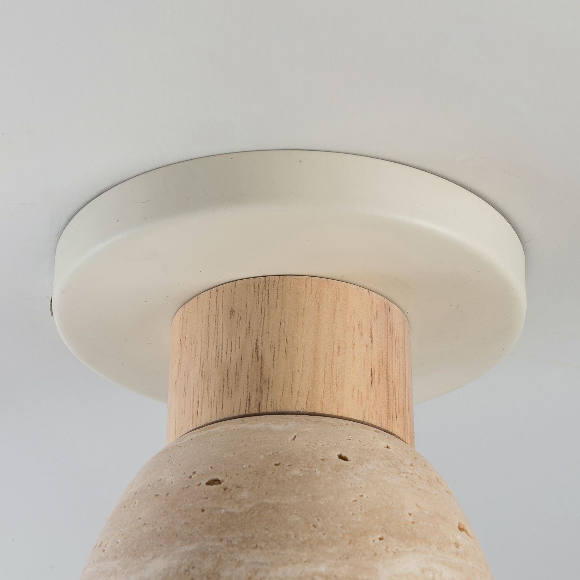 Pompeii 8" Flush Mount, Travertine / Oyster Finish