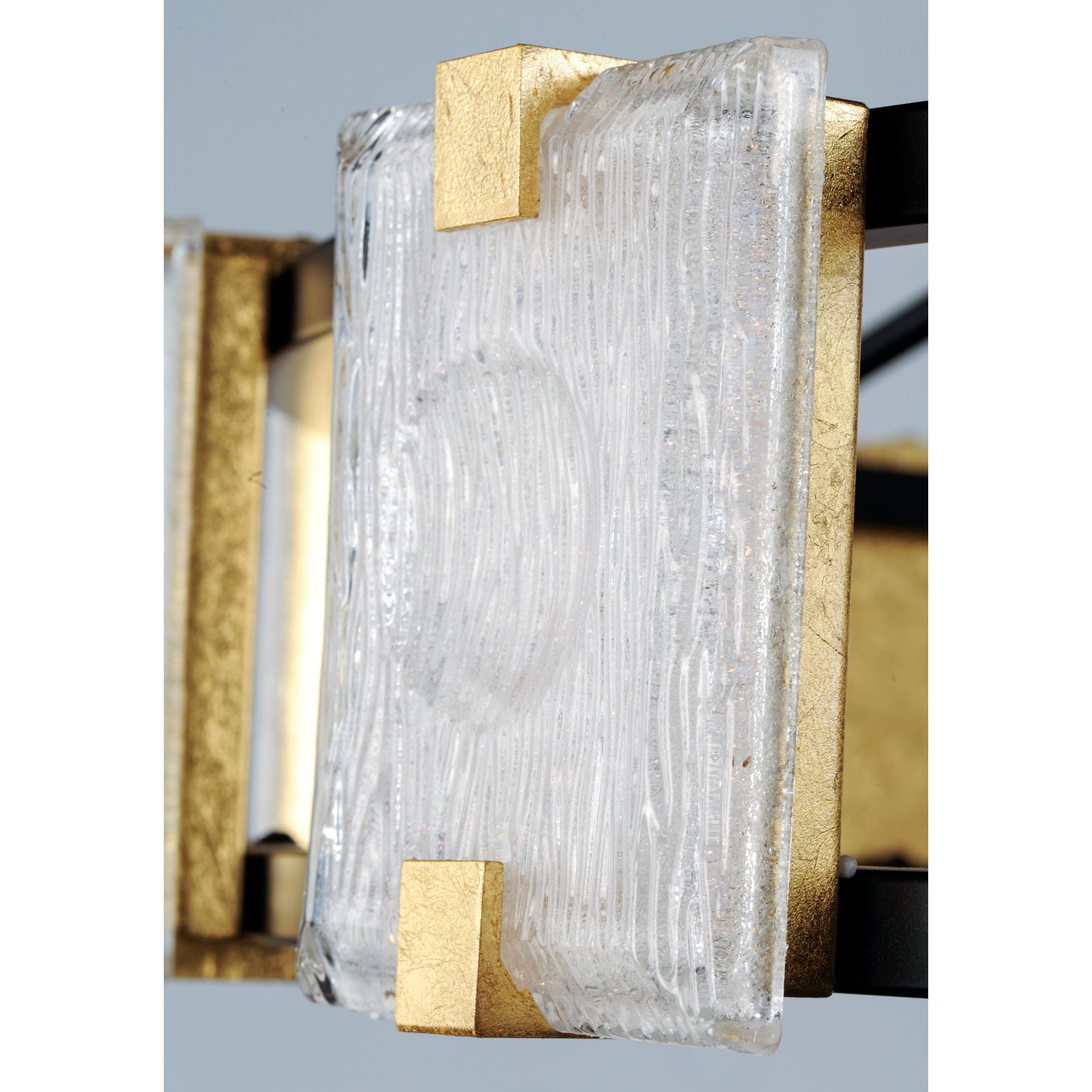 Radiant 27" LED Flush Mount, Black & Gold Leaf Finish
