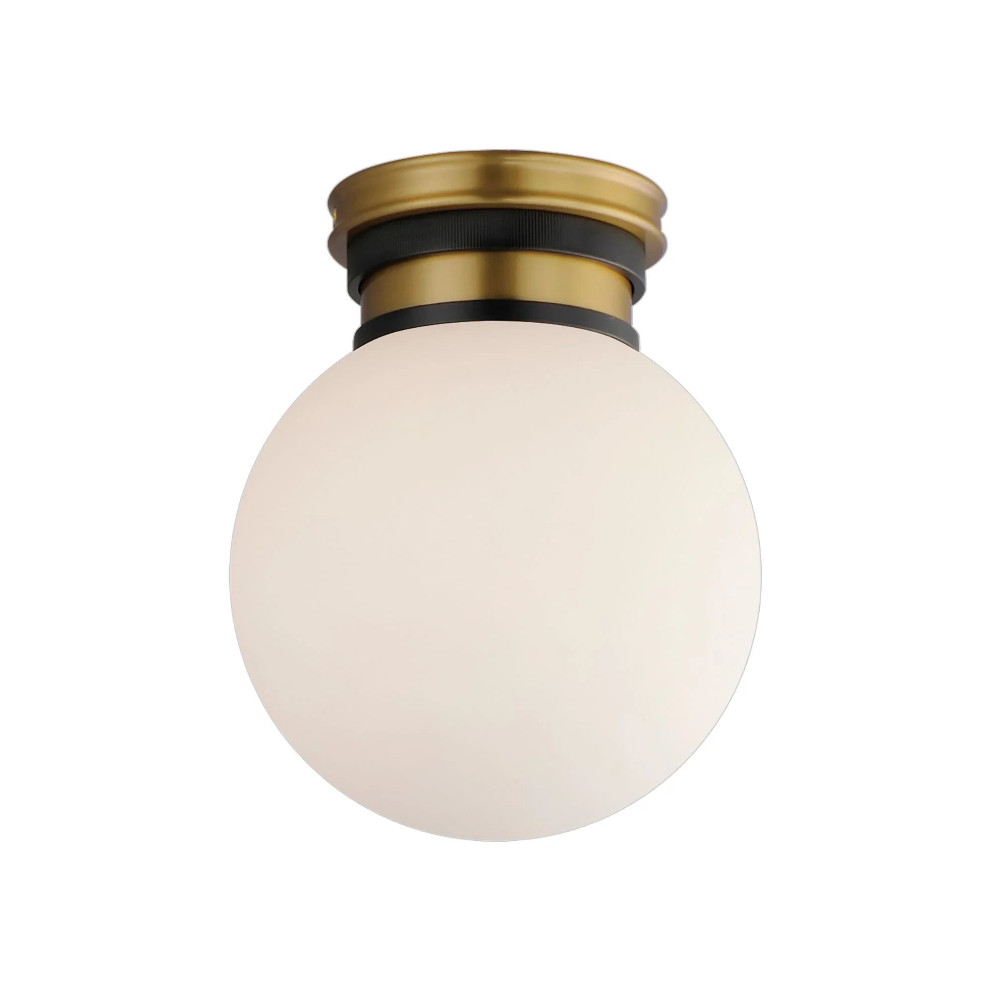 Maxim Lighting - San Simeon 12" LED Flush Mount, Natural Aged Brass Finish | Bees Lighting