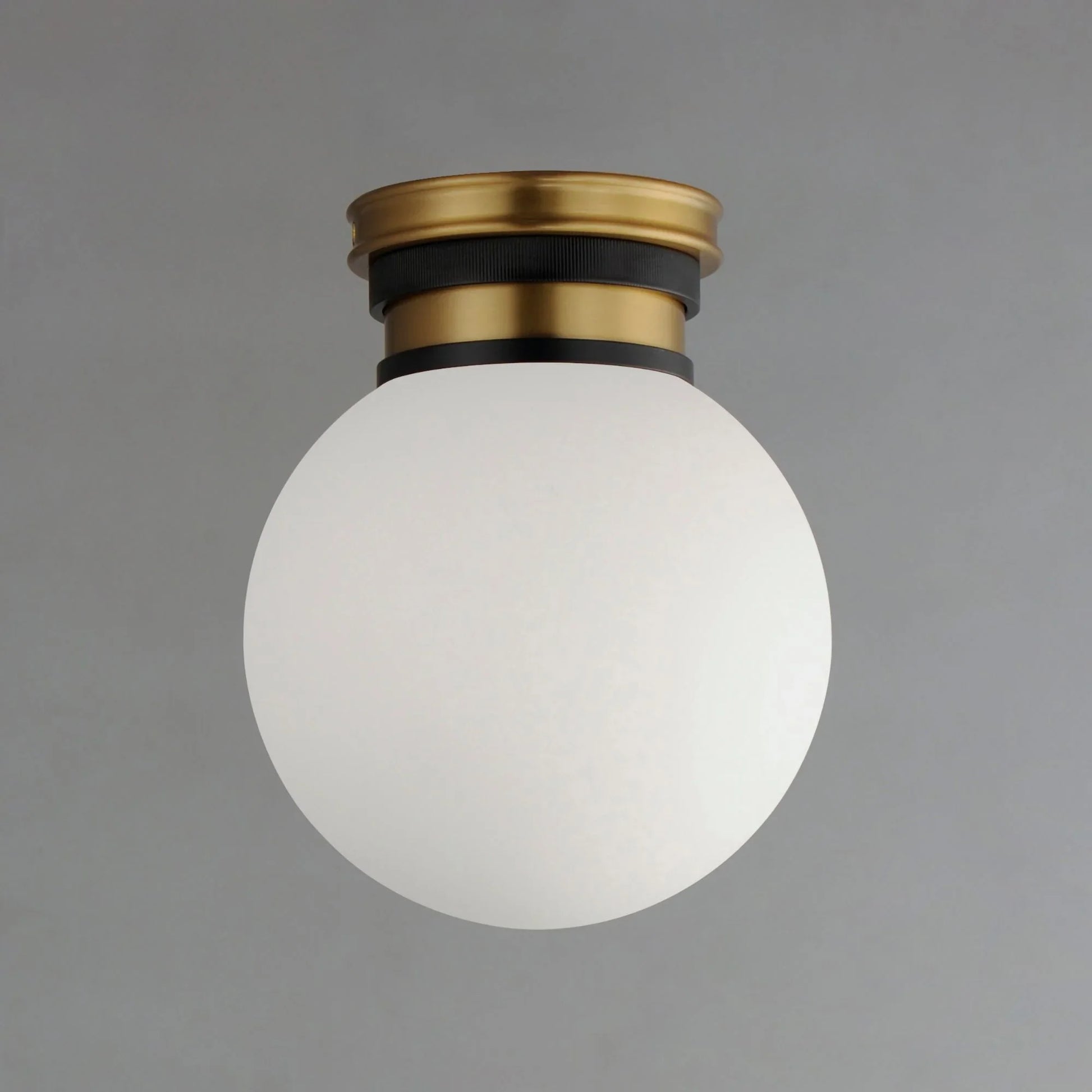 Maxim Lighting - San Simeon 12" LED Flush Mount, Natural Aged Brass Finish | Bees Lighting