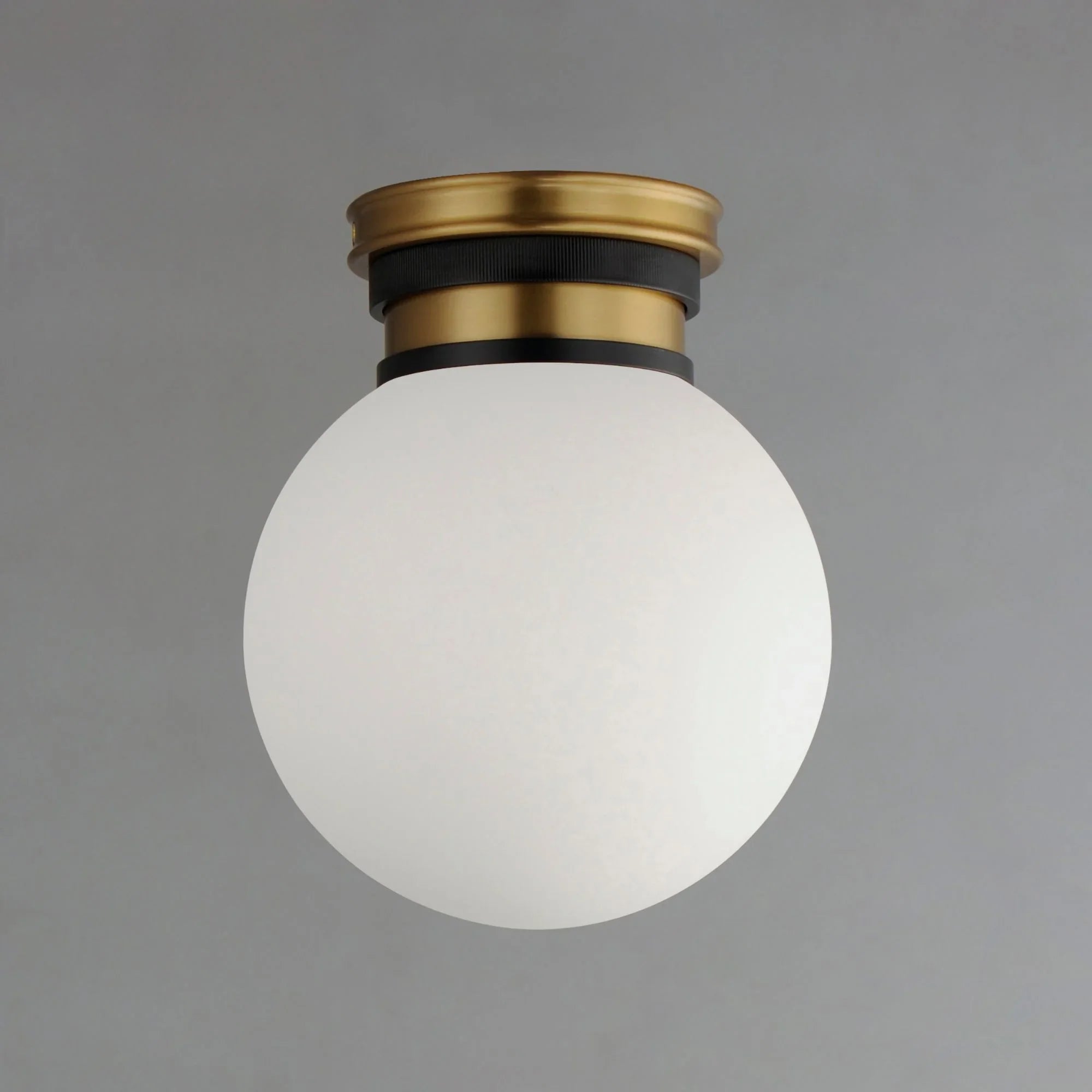 Maxim Lighting - San Simeon 12" LED Flush Mount, Natural Aged Brass Finish | Bees Lighting