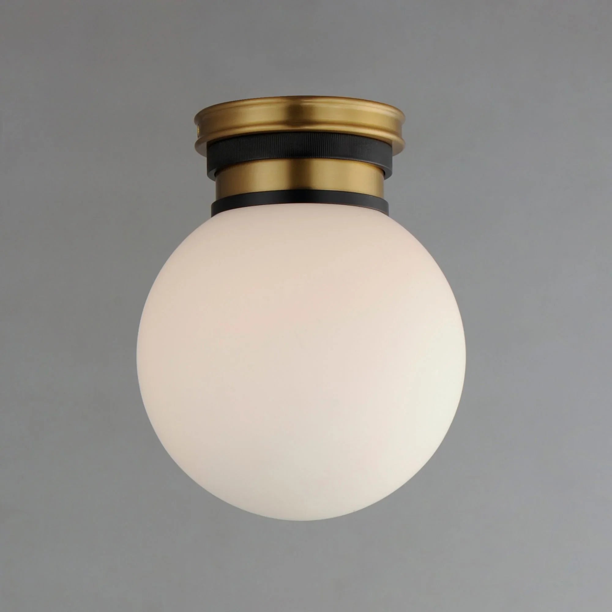 Maxim Lighting - San Simeon 12" LED Flush Mount, Natural Aged Brass Finish | Bees Lighting