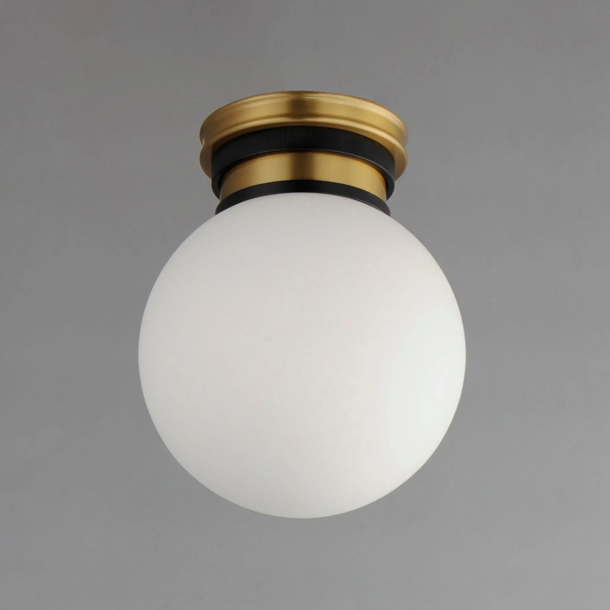 Maxim Lighting - San Simeon 12" LED Flush Mount, Natural Aged Brass Finish | Bees Lighting