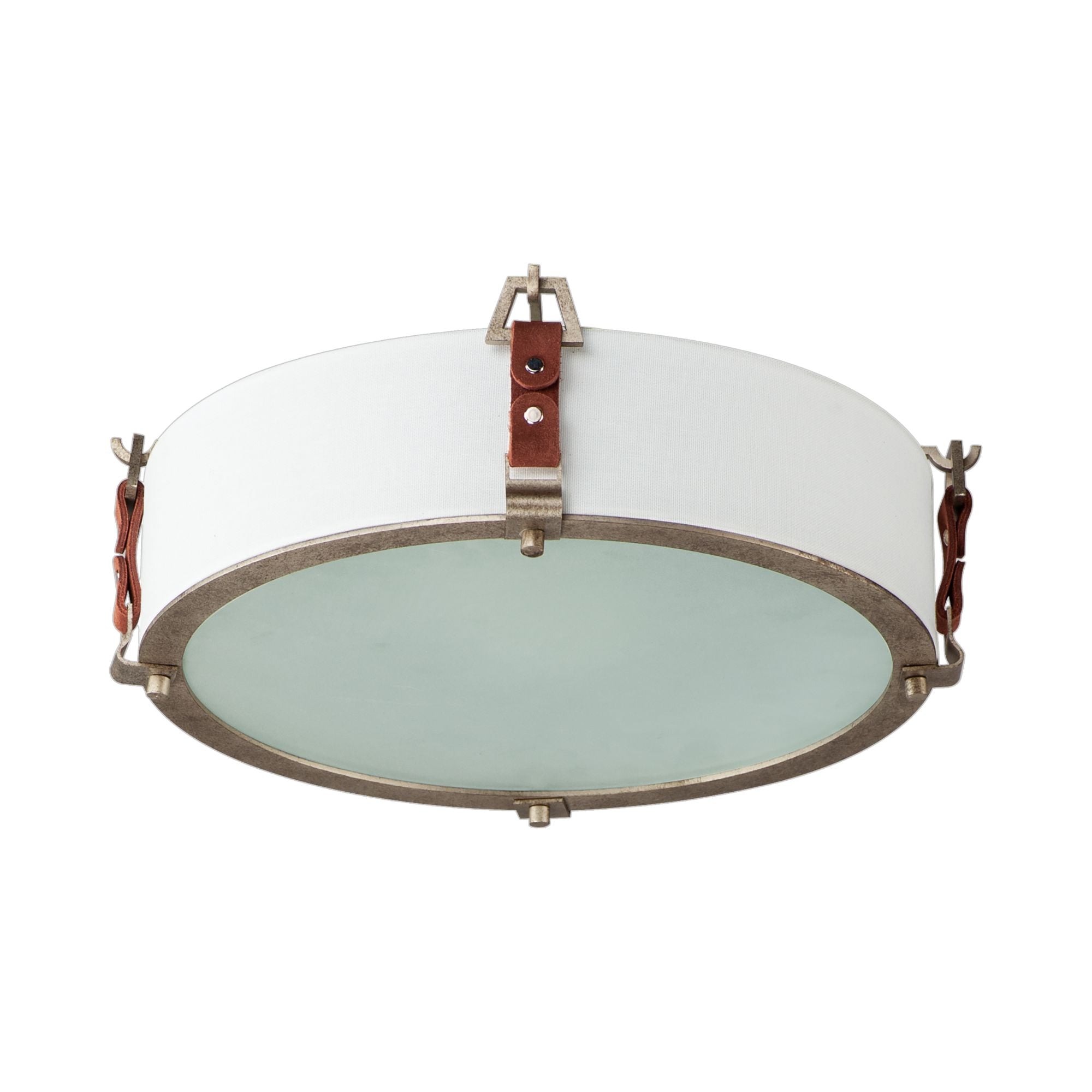 Sausalito 16" 3 Lights Flush Mount, Weathered Zinc Finish