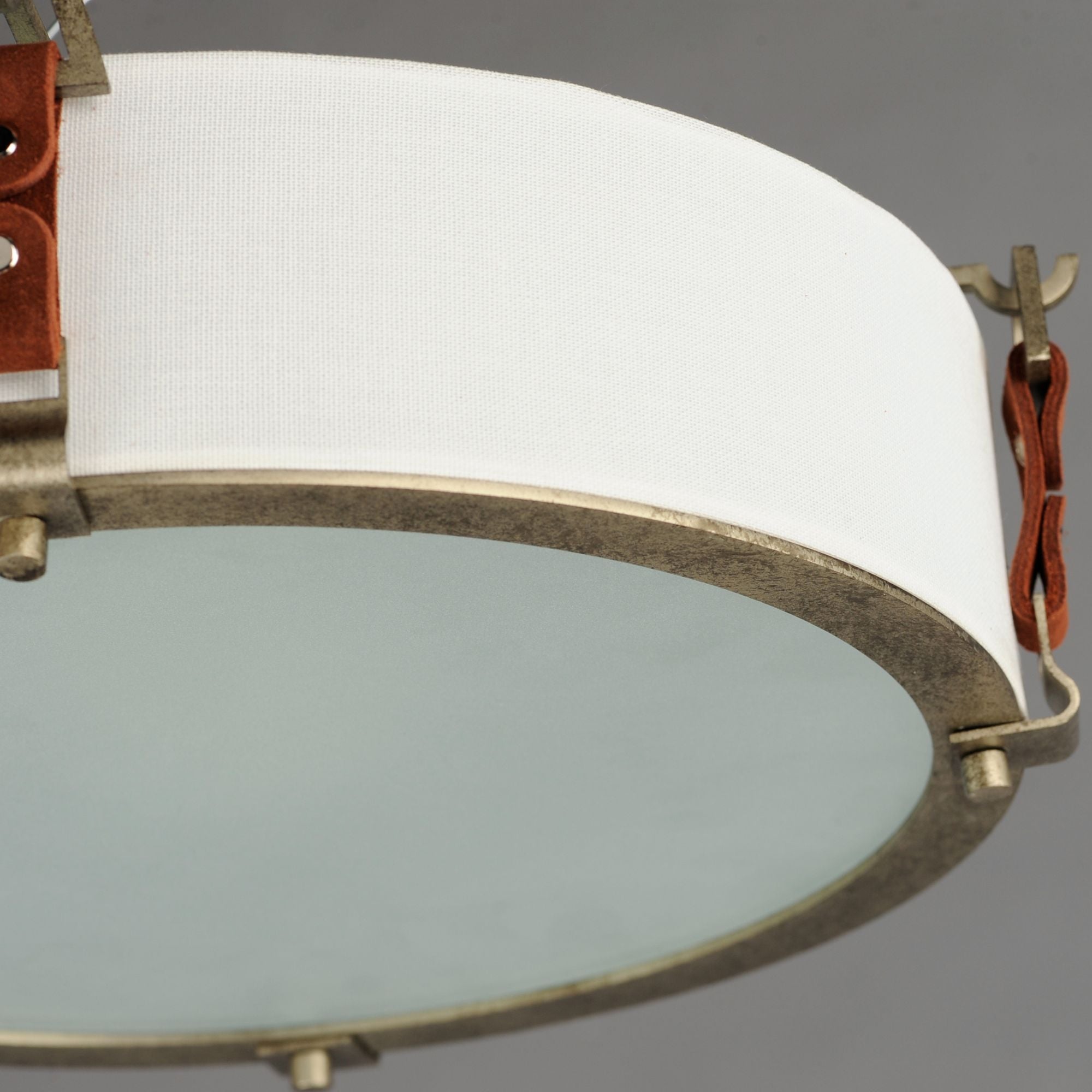 Sausalito 16" 3 Lights Flush Mount, Weathered Zinc Finish