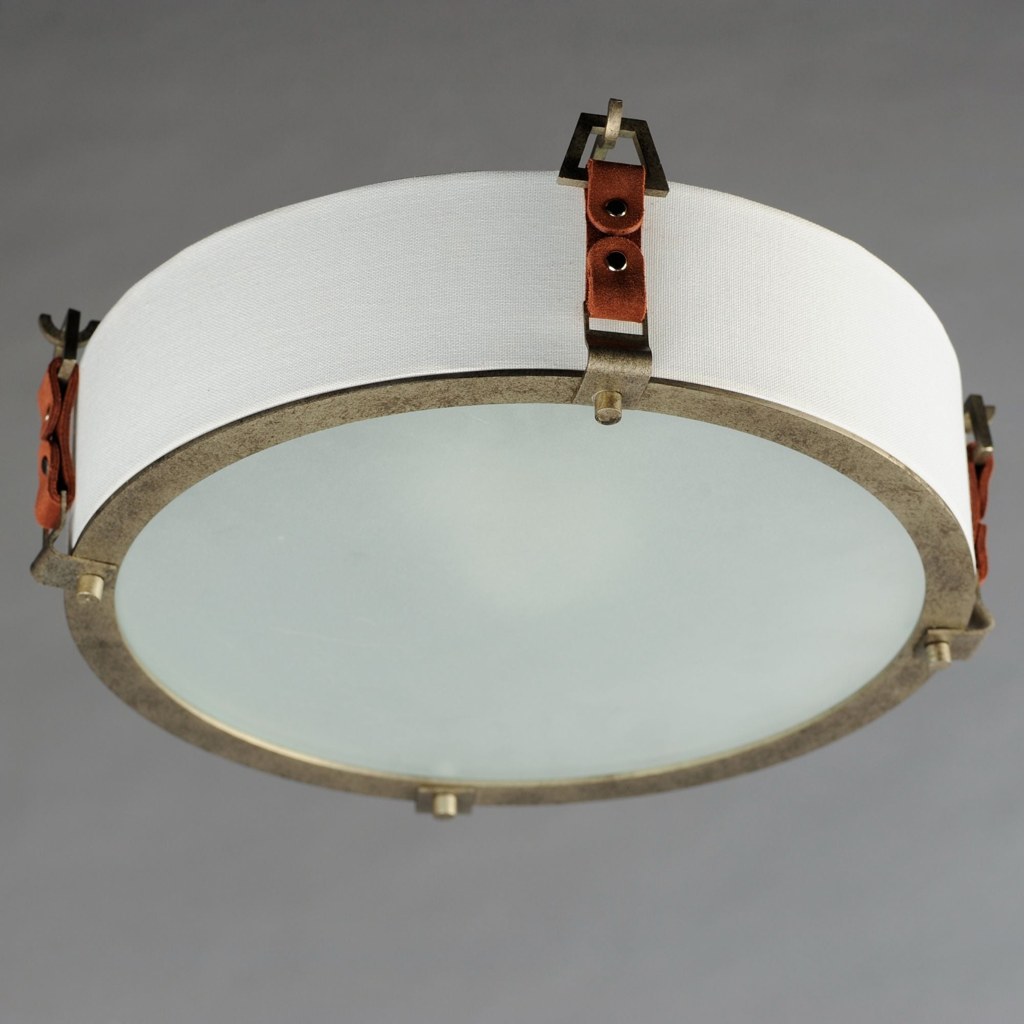 Sausalito 16" 3 Lights Flush Mount, Weathered Zinc Finish