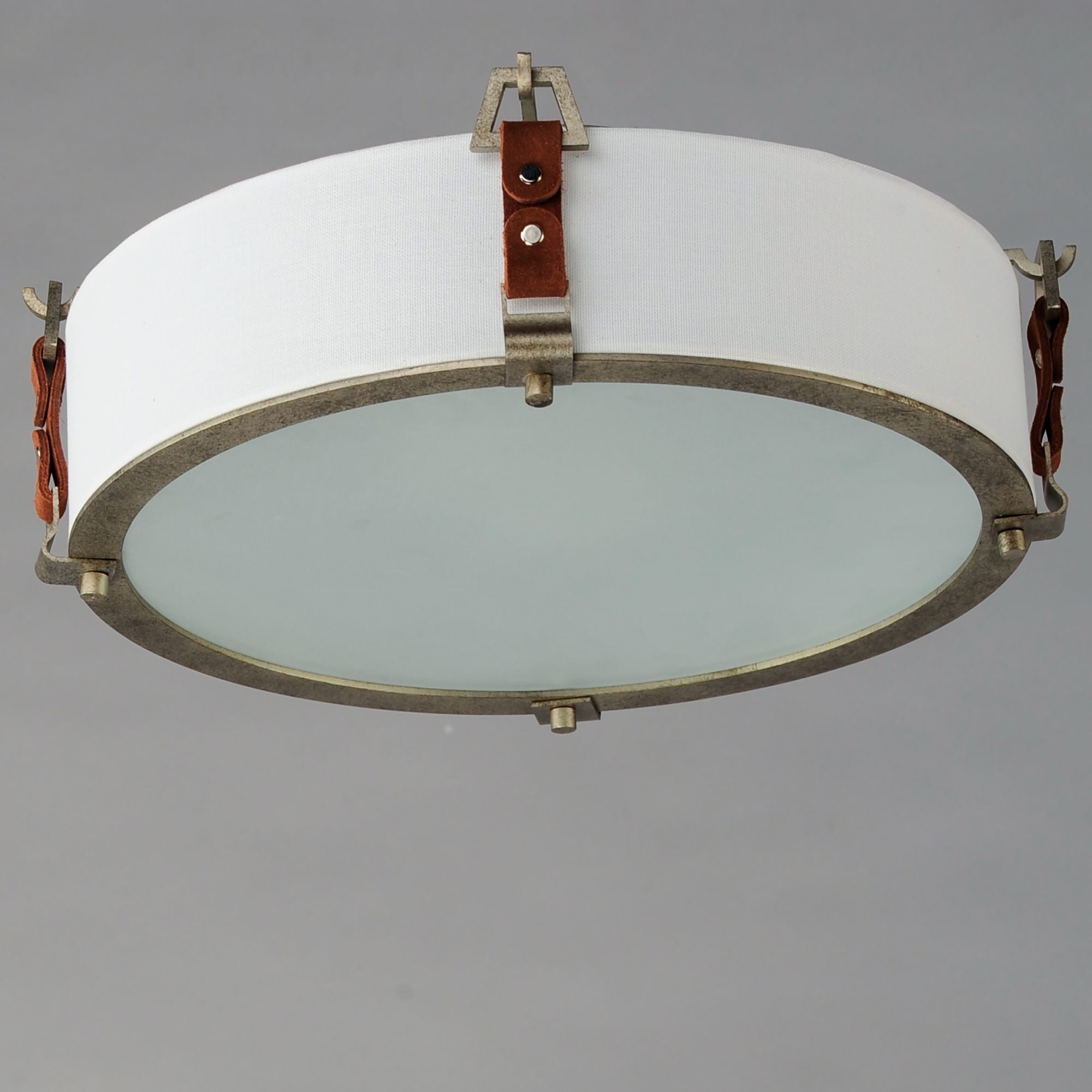 Sausalito 16" 3 Lights Flush Mount, Weathered Zinc Finish