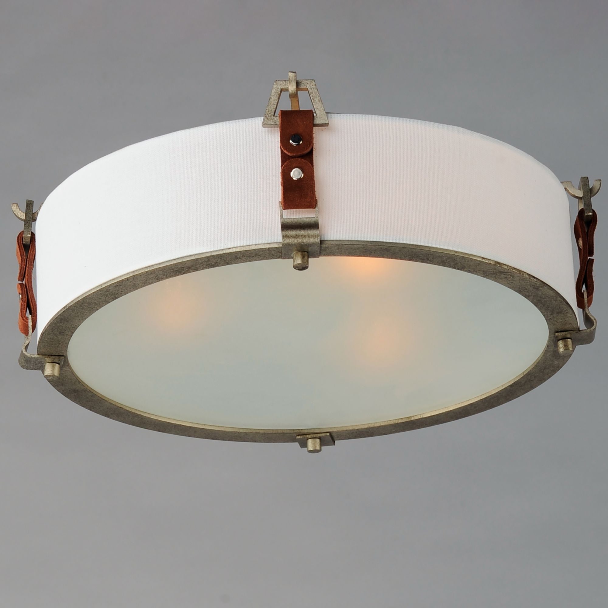 Sausalito 16" 3 Lights Flush Mount, Weathered Zinc Finish