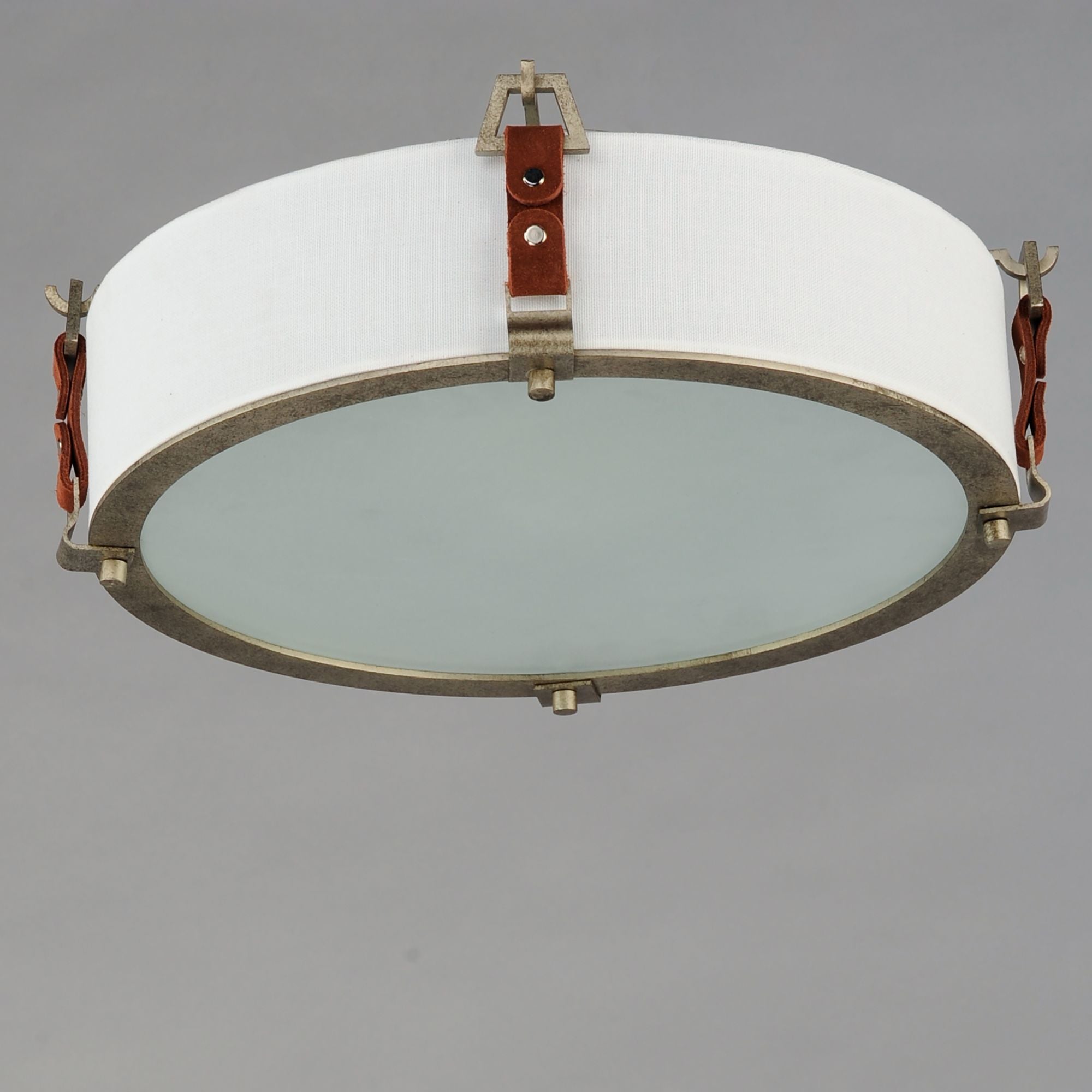 Sausalito 16" 3 Lights Flush Mount, Weathered Zinc Finish
