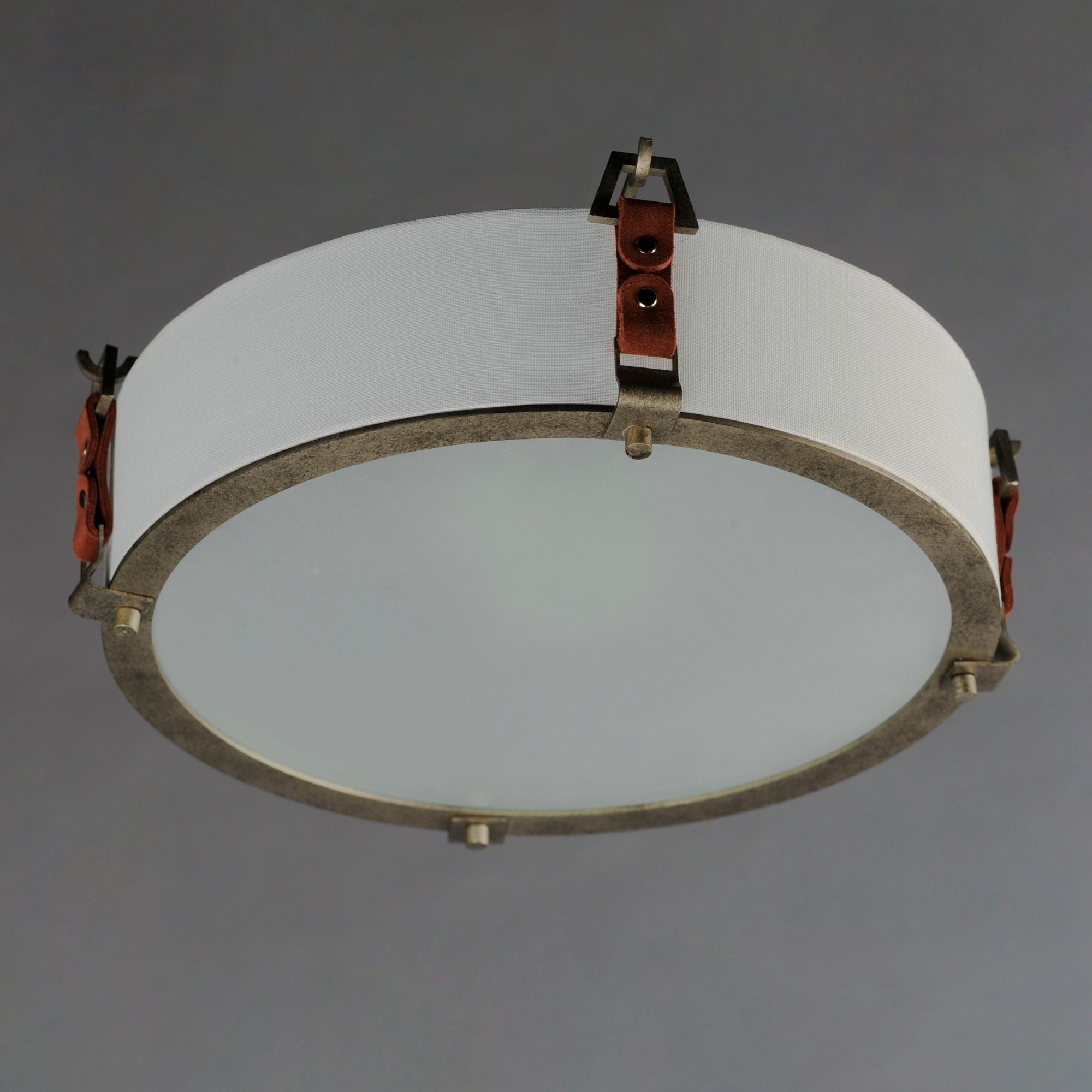 Sausalito 16" 3 Lights Flush Mount, Weathered Zinc Finish