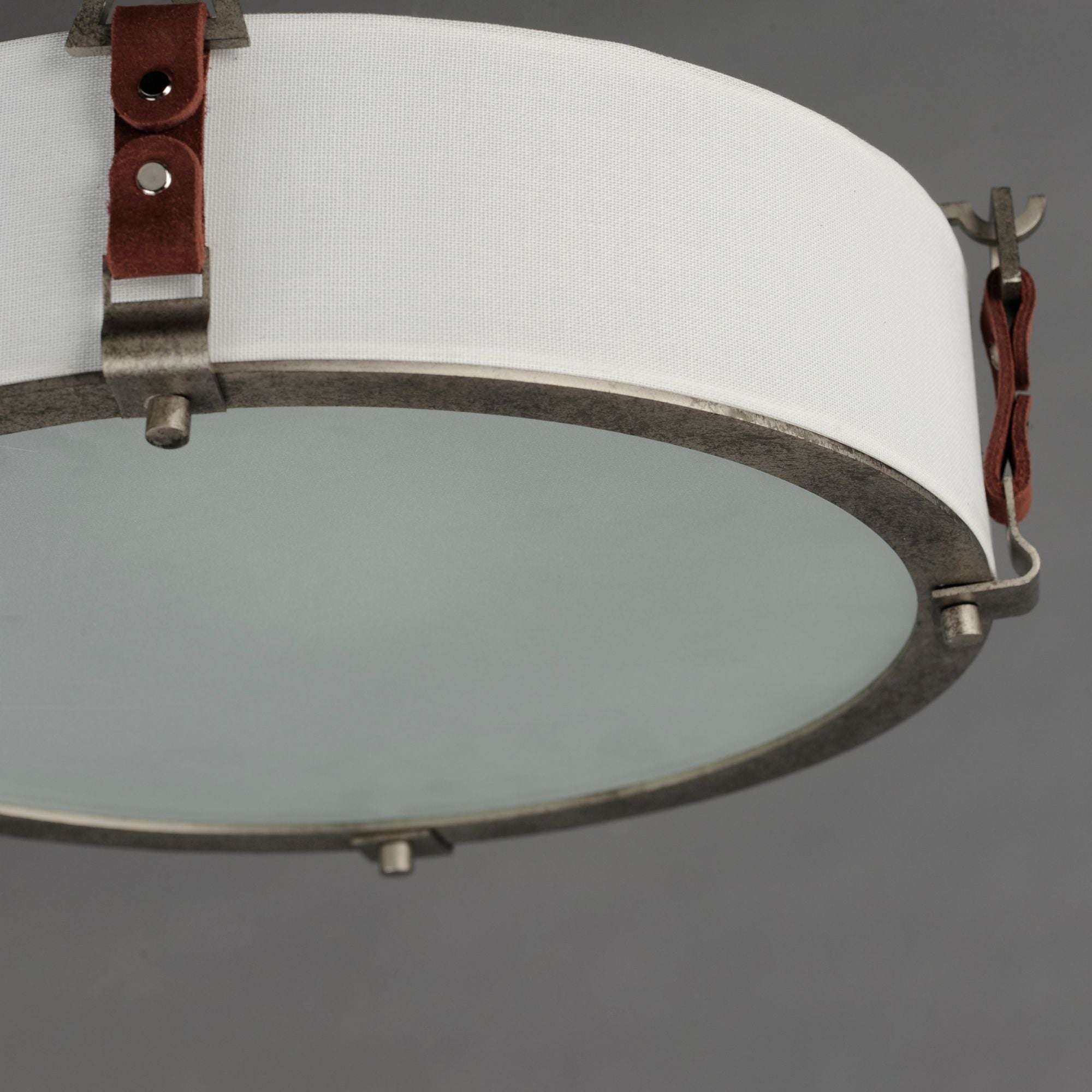 Sausalito 16" 3 Lights Flush Mount, Weathered Zinc Finish