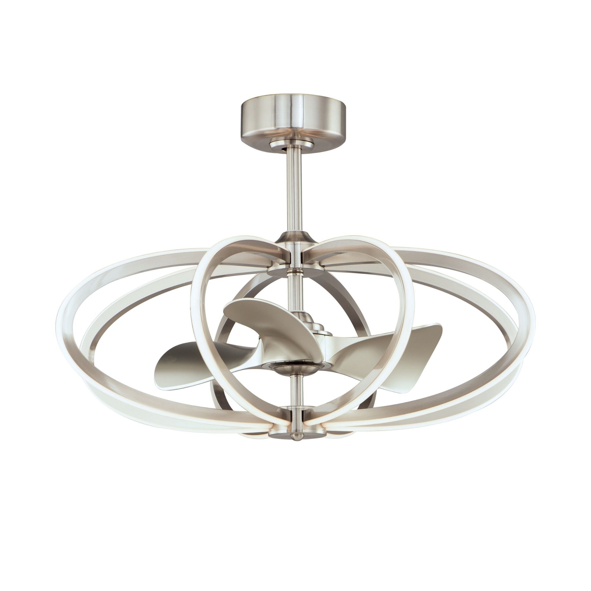 Solstice 8-Light Wifi-Enabled LED Fandelight 34 Inch Satin Nickel Finish