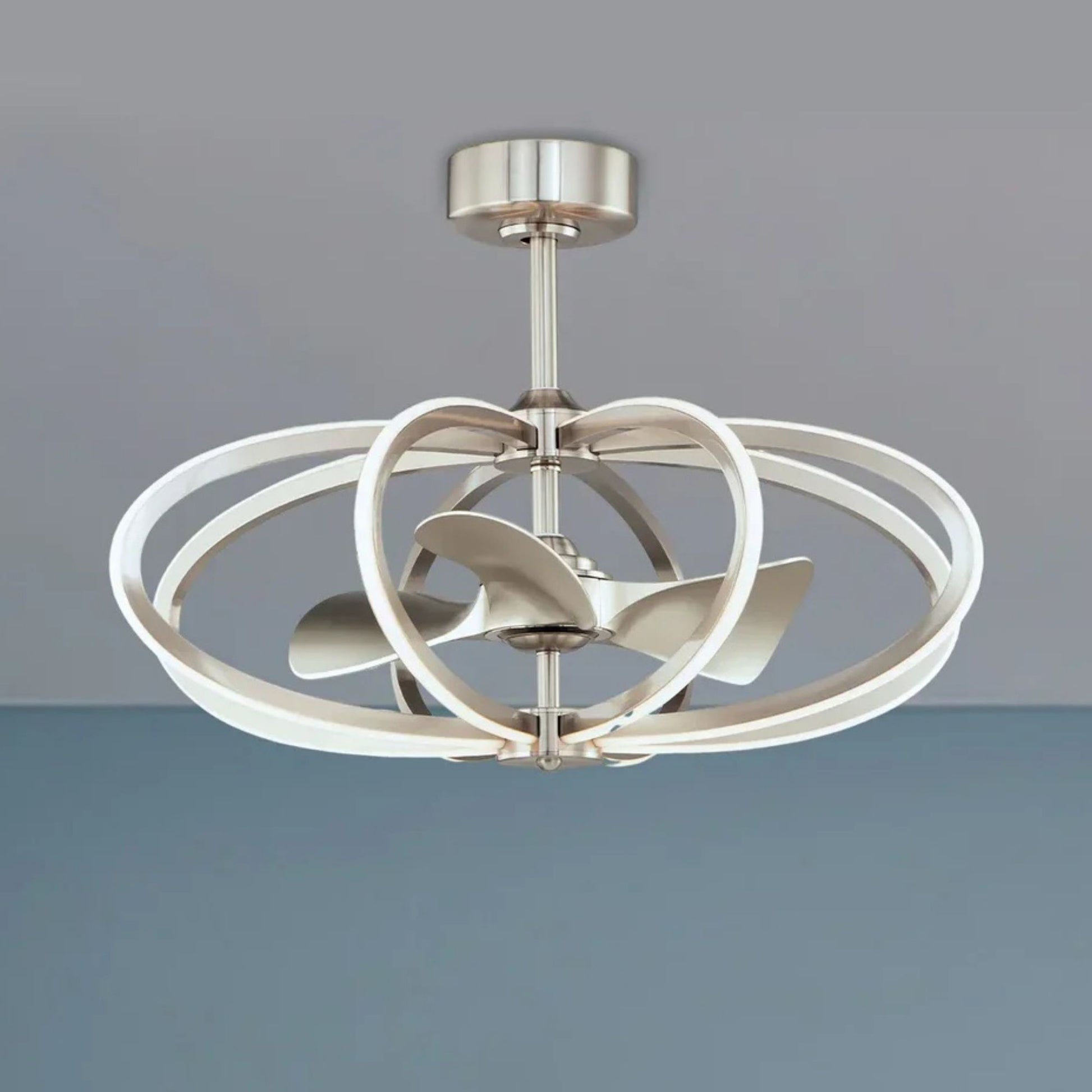 Maxim Lighting - Solstice 8-Light Wifi-Enabled LED Fandelight 34 Inch Satin Nickel Finish | Bees Lighting