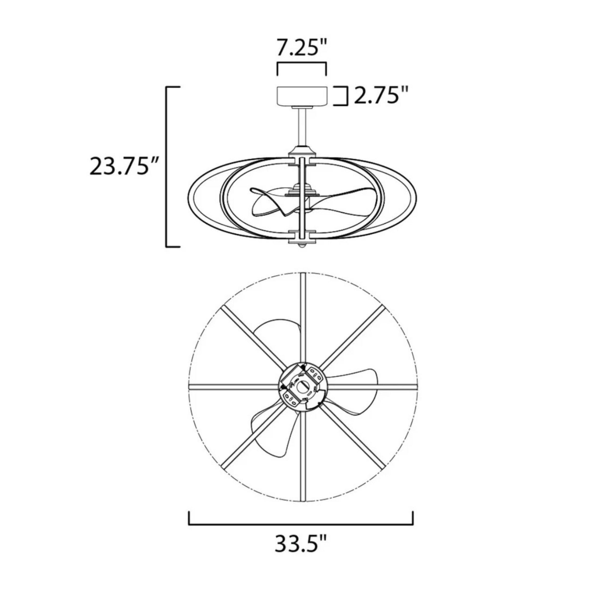 Maxim Lighting - Solstice 8-Light Wifi-Enabled LED Fandelight 34 Inch Satin Nickel Finish | Bees Lighting