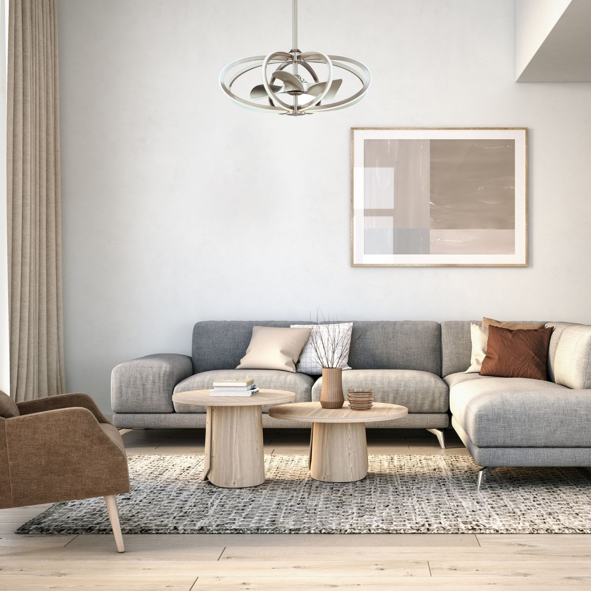 Maxim Lighting - Solstice 8-Light Wifi-Enabled LED Fandelight 34 Inch Satin Nickel Finish | Bees Lighting