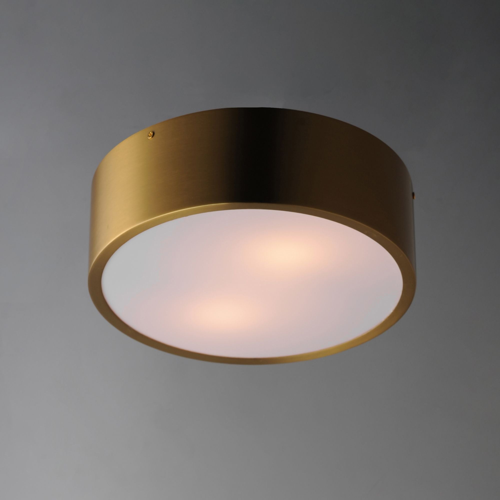 Tommy 12" 2-Light Surface Mount, Satin Brass Finish
