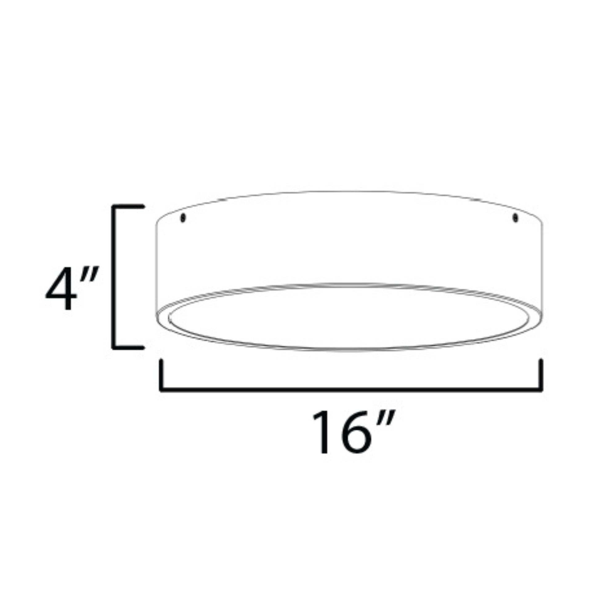 Tommy 16" 3-Light Surface Mount, Black Finish