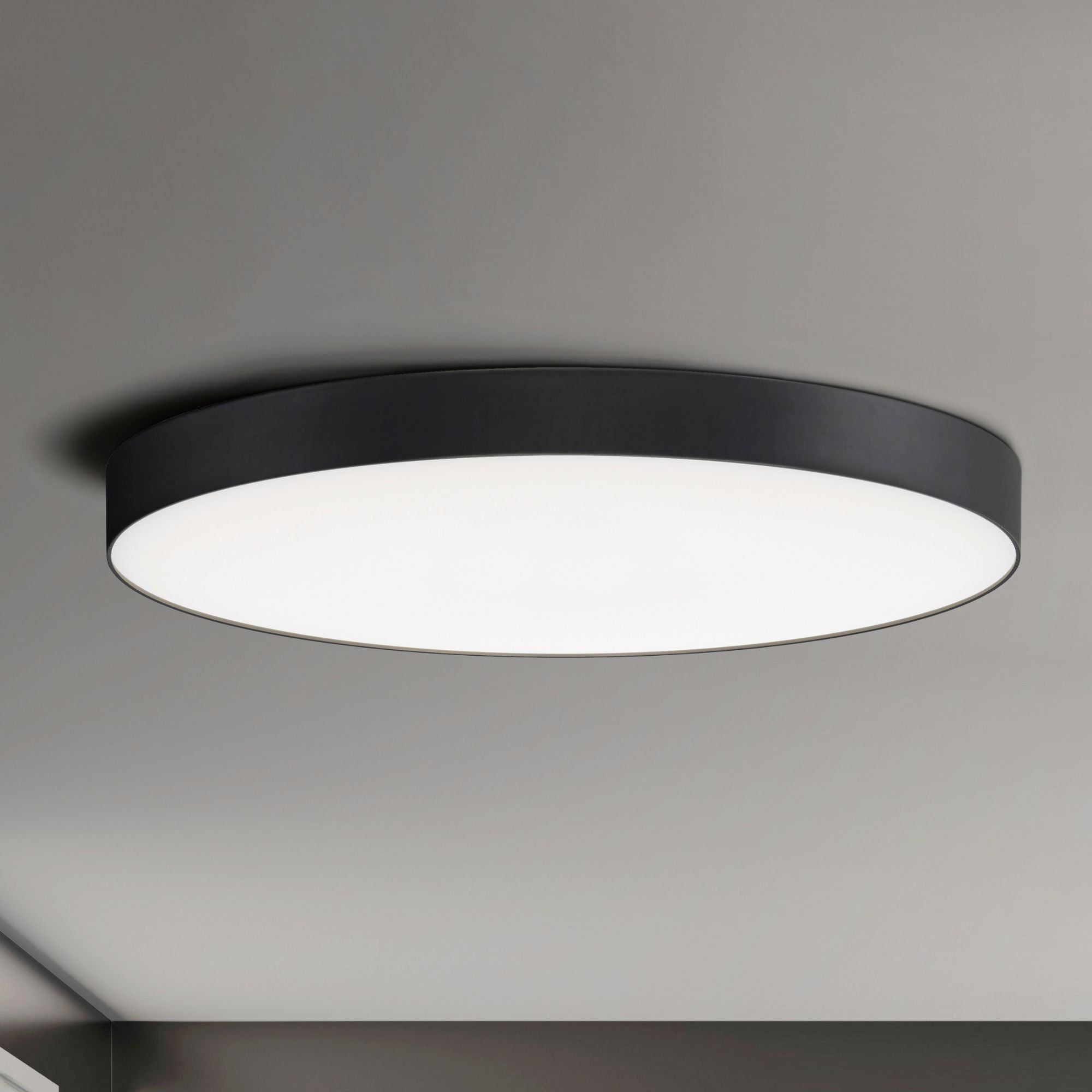 Trim 16" Disk LED Flush Mount, Black finish