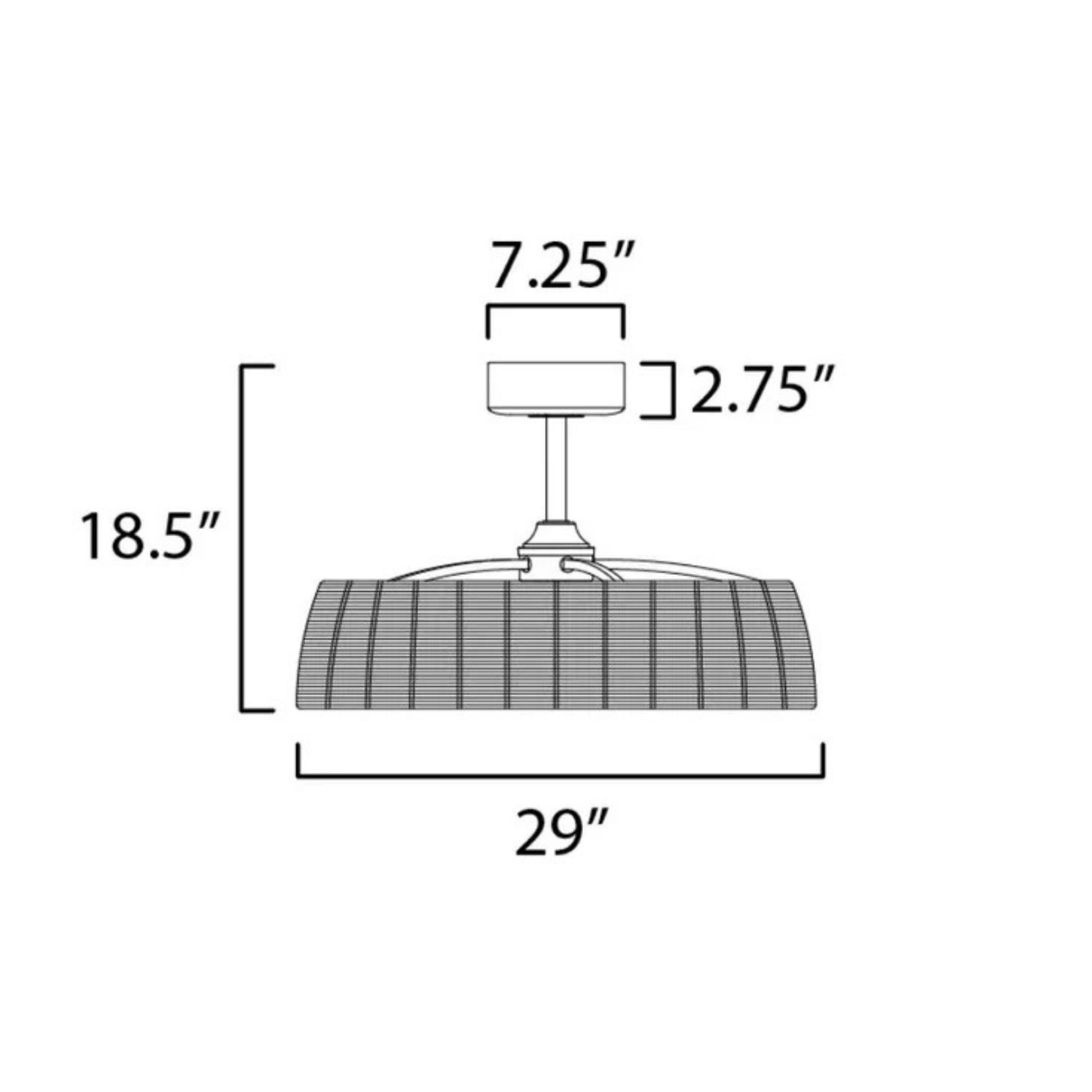 Maxim Lighting - Tulum 29" Wifi-Enabled LED Fandelight Dark Bronze with Natural Rattan Finish | Bees Lighting