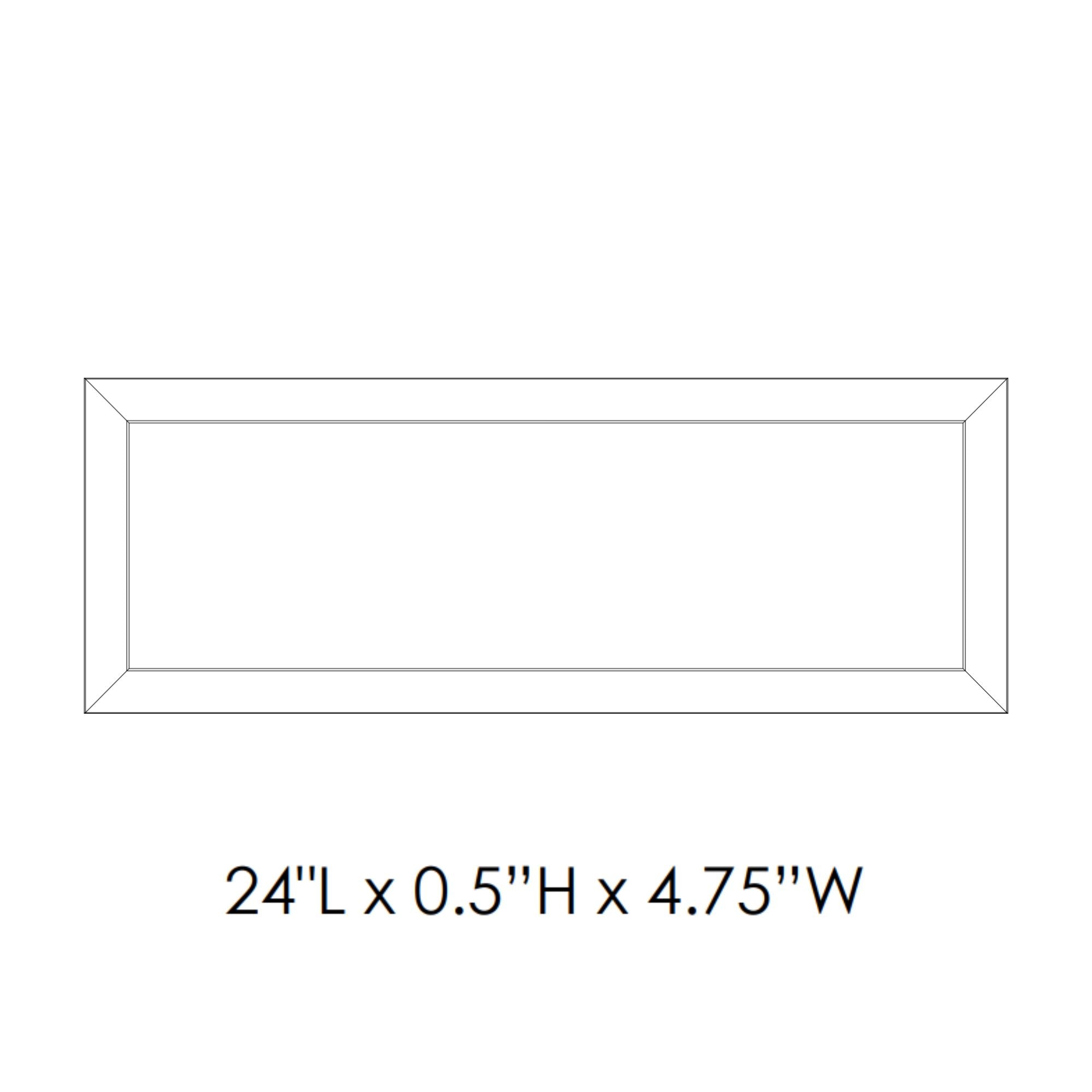 Wafer 24" Linear LED Surface Mount, 3000K, White finish