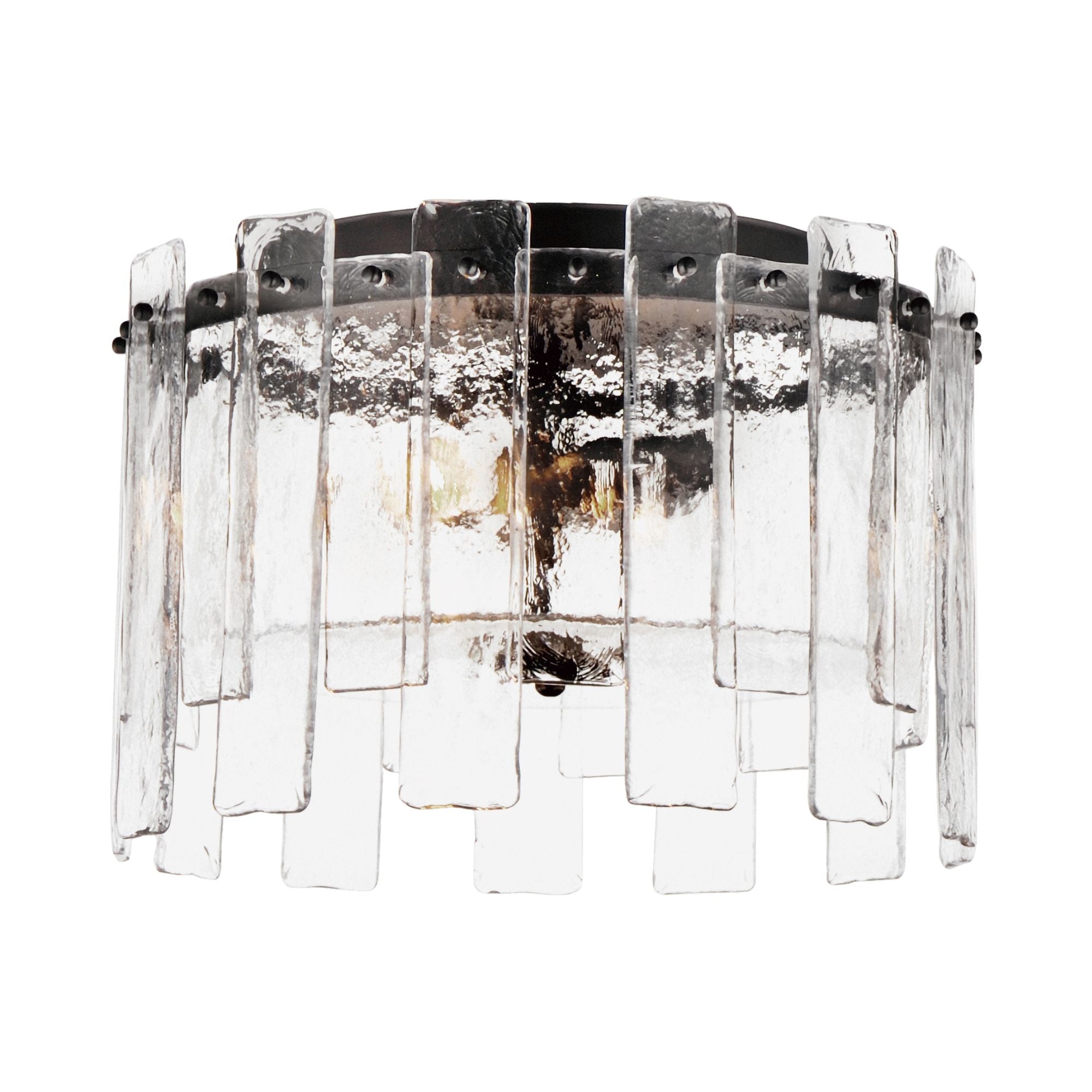 Warren 15" 2-Light Flush Mount, Dark Bronze Finish