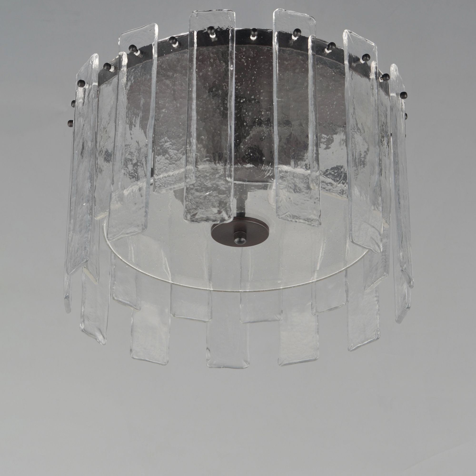 Warren 15" 2-Light Flush Mount, Dark Bronze Finish