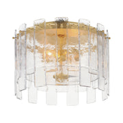 Warren 15" 2-Light Flush Mount, Gold Leaf Finish