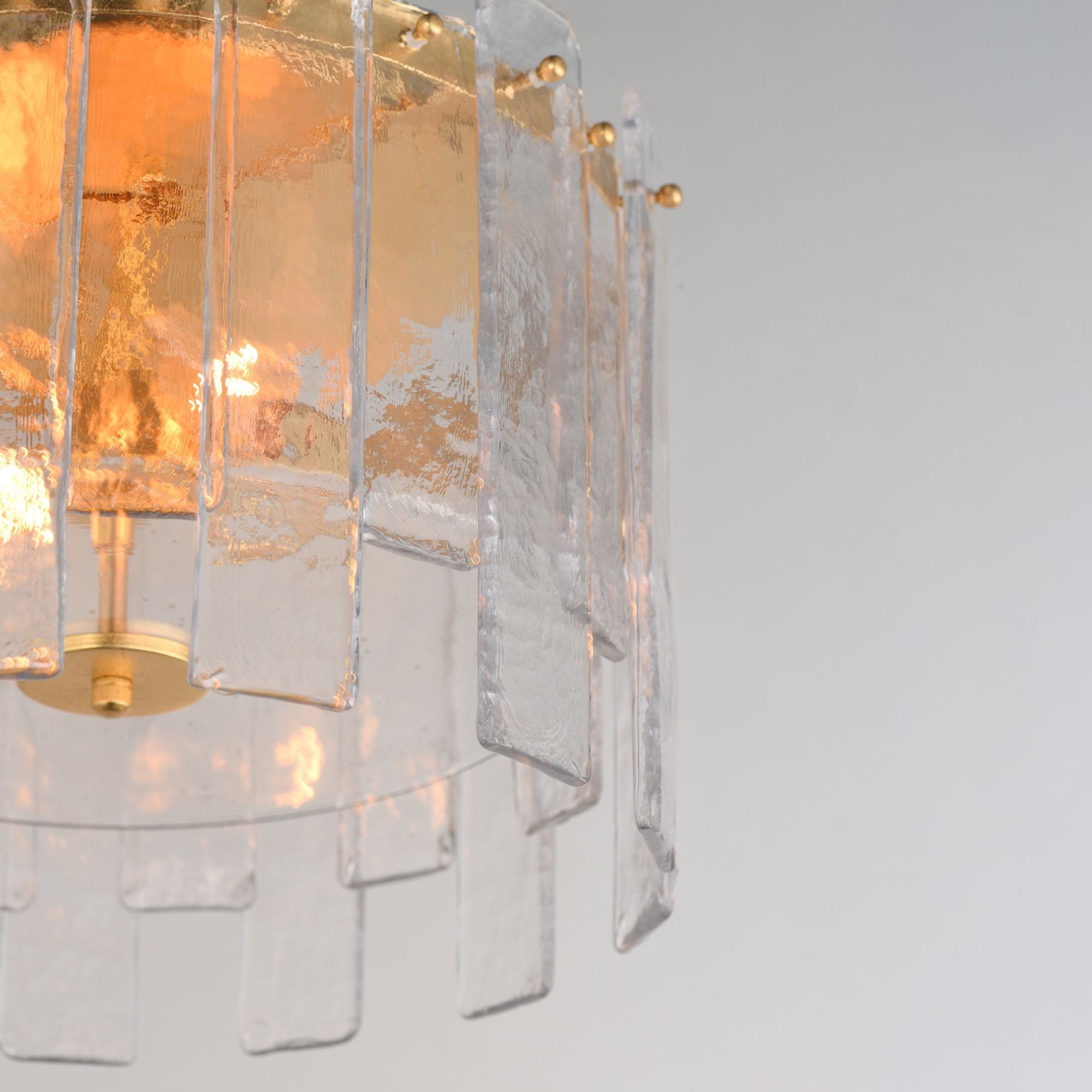 Warren 15" 2-Light Flush Mount, Gold Leaf Finish