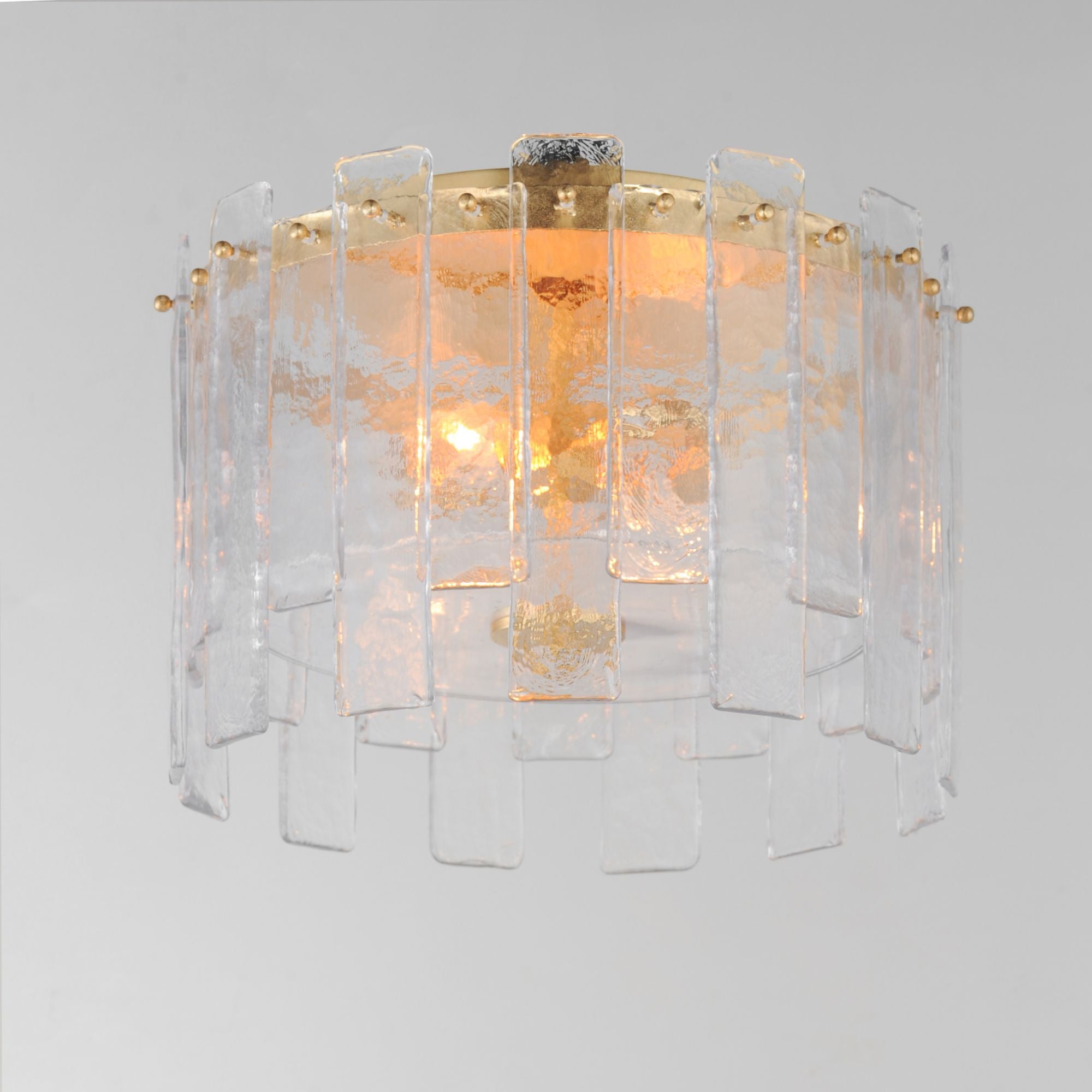 Warren 15" 2-Light Flush Mount, Gold Leaf Finish