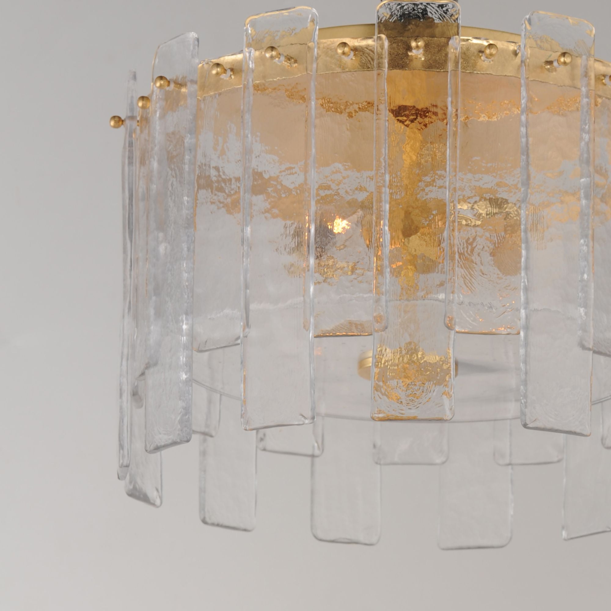 Warren 15" 2-Light Flush Mount, Gold Leaf Finish