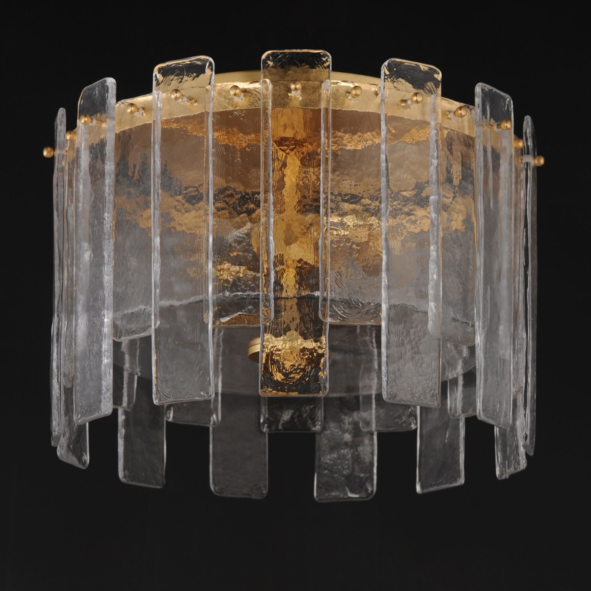 Warren 15" 2-Light Flush Mount, Gold Leaf Finish