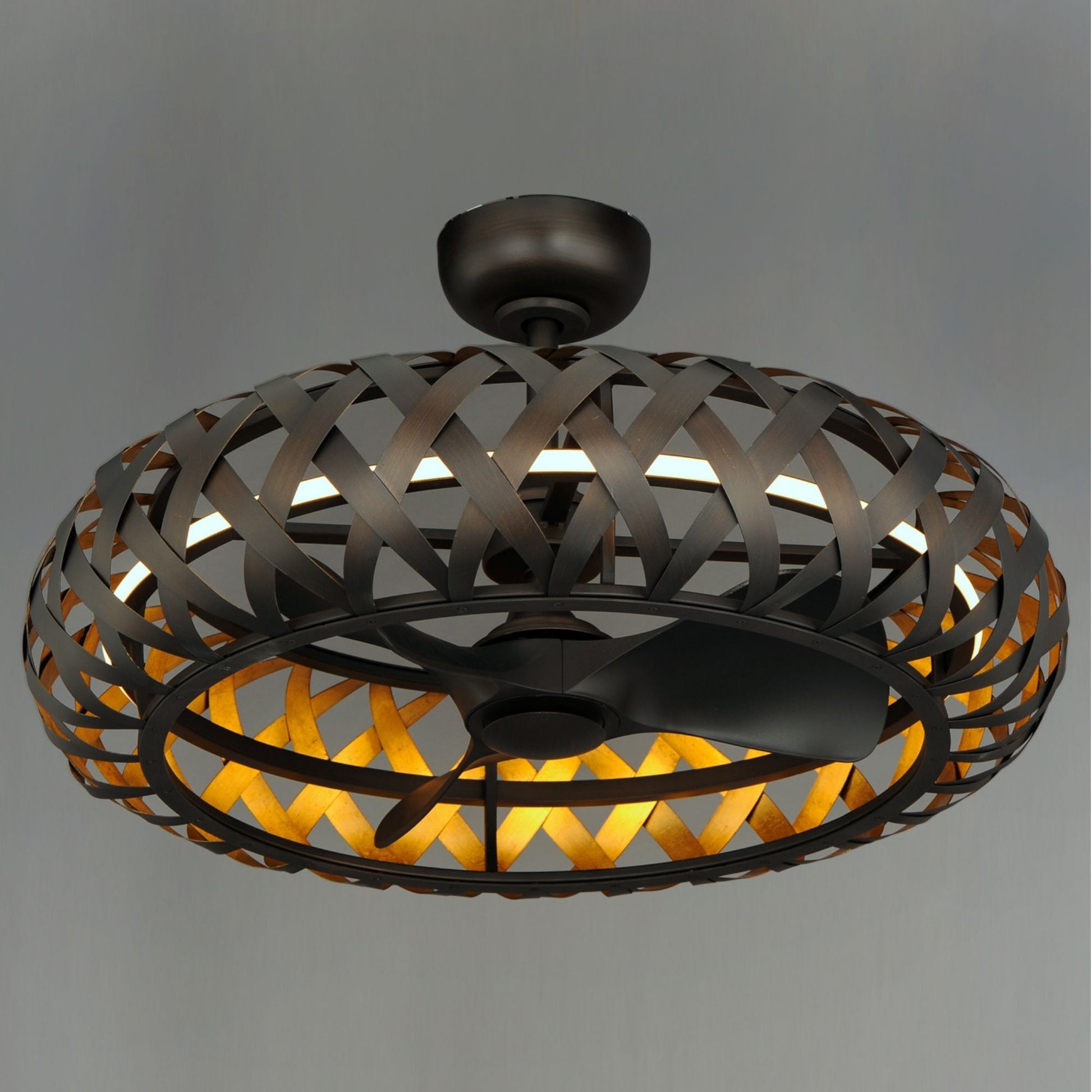 Maxim Lighting - Weave Wifi-Enabled LED Fandelight 33 Inch Bronze Gilt and Gold Finish | Bees Lighting