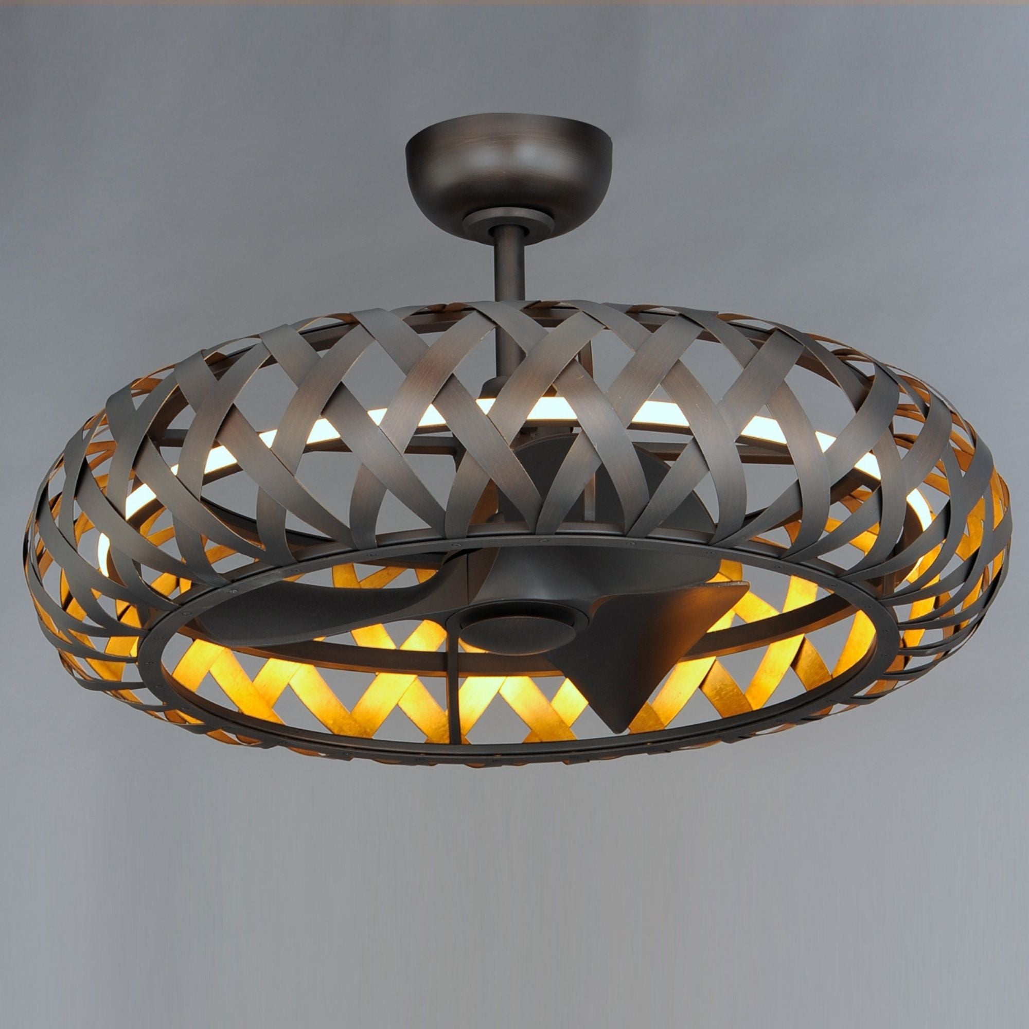 Maxim Lighting - Weave Wifi-Enabled LED Fandelight 33 Inch Bronze Gilt and Gold Finish | Bees Lighting