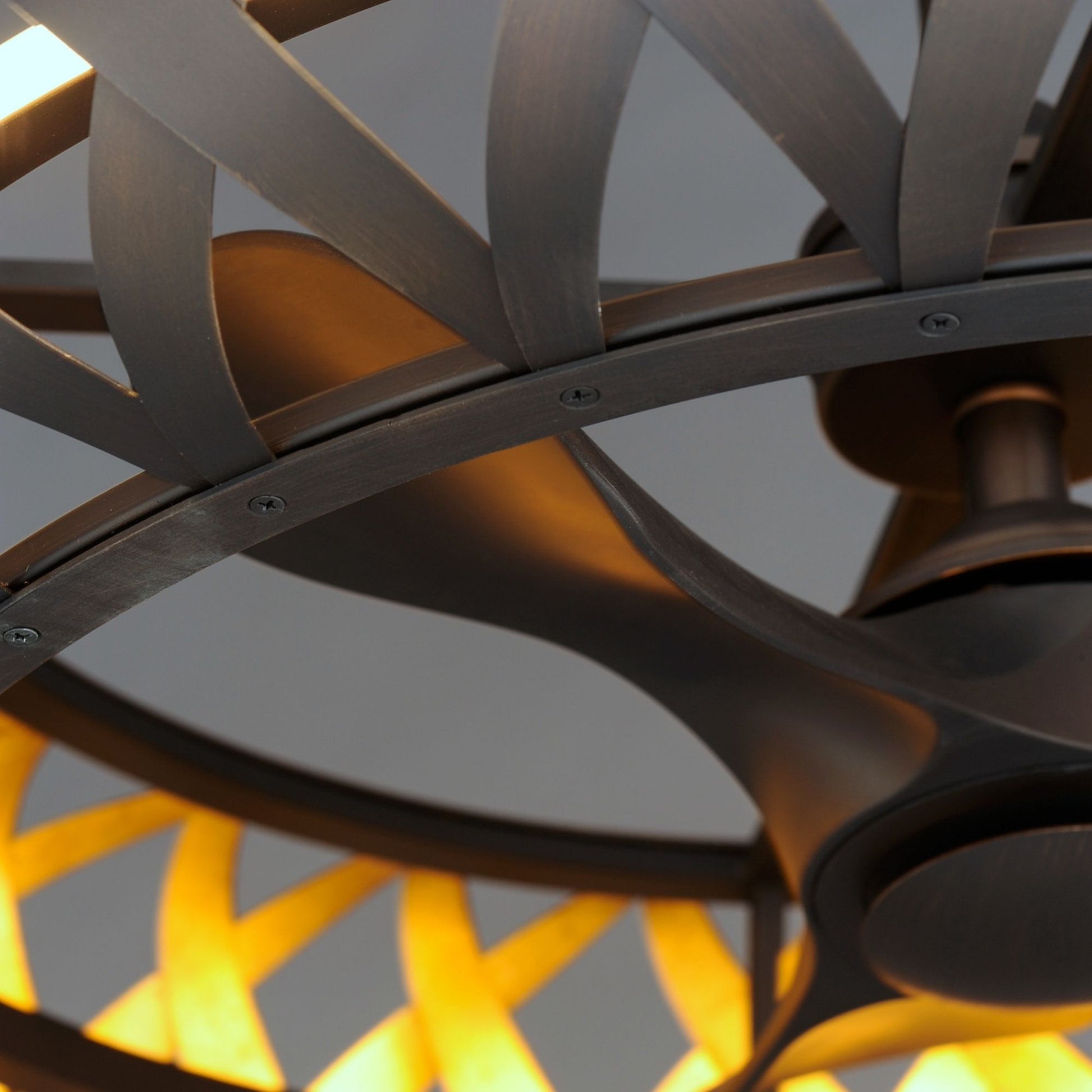 Maxim Lighting - Weave Wifi-Enabled LED Fandelight 33 Inch Bronze Gilt and Gold Finish | Bees Lighting