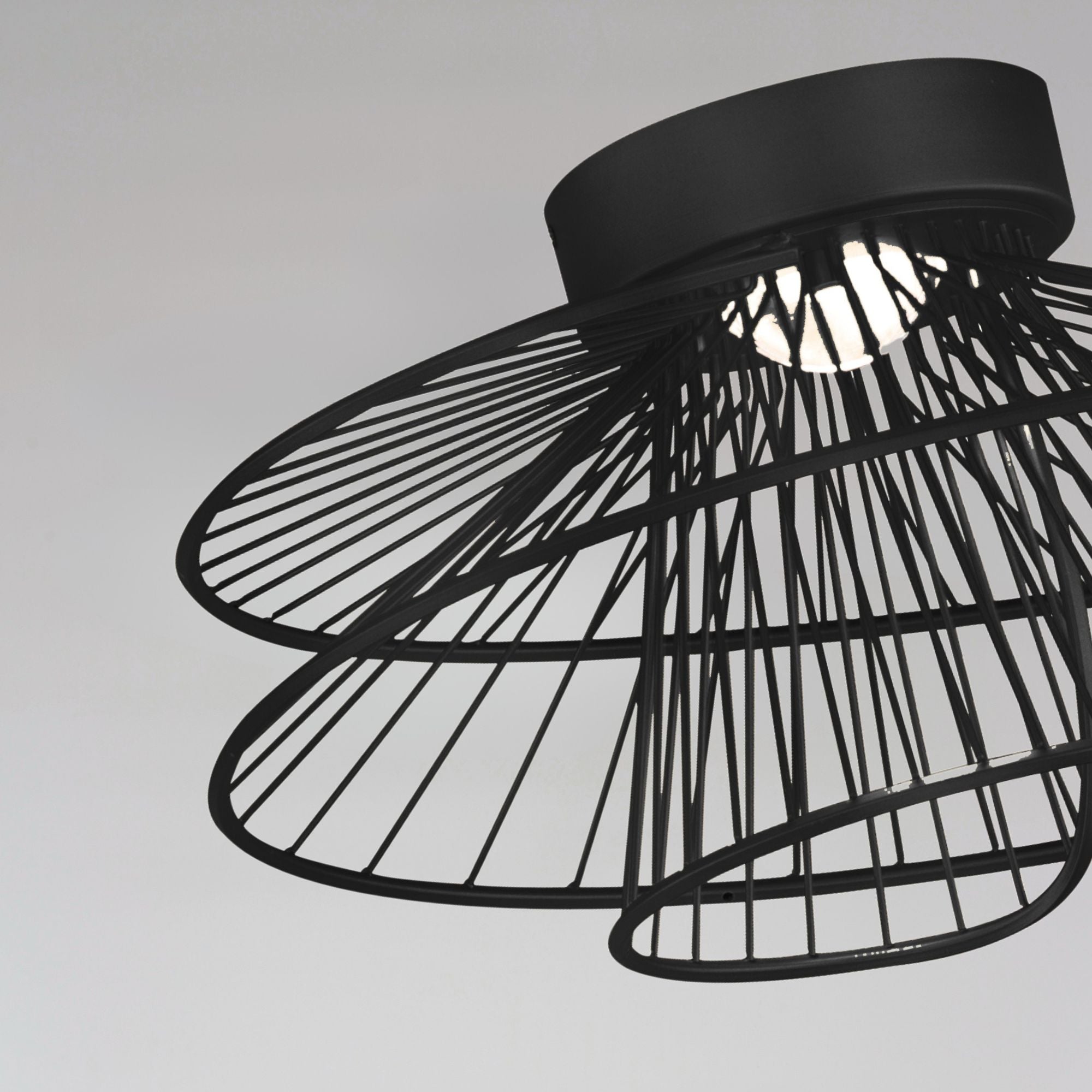 Zeta 20" LED Flush Mount, Black Finish