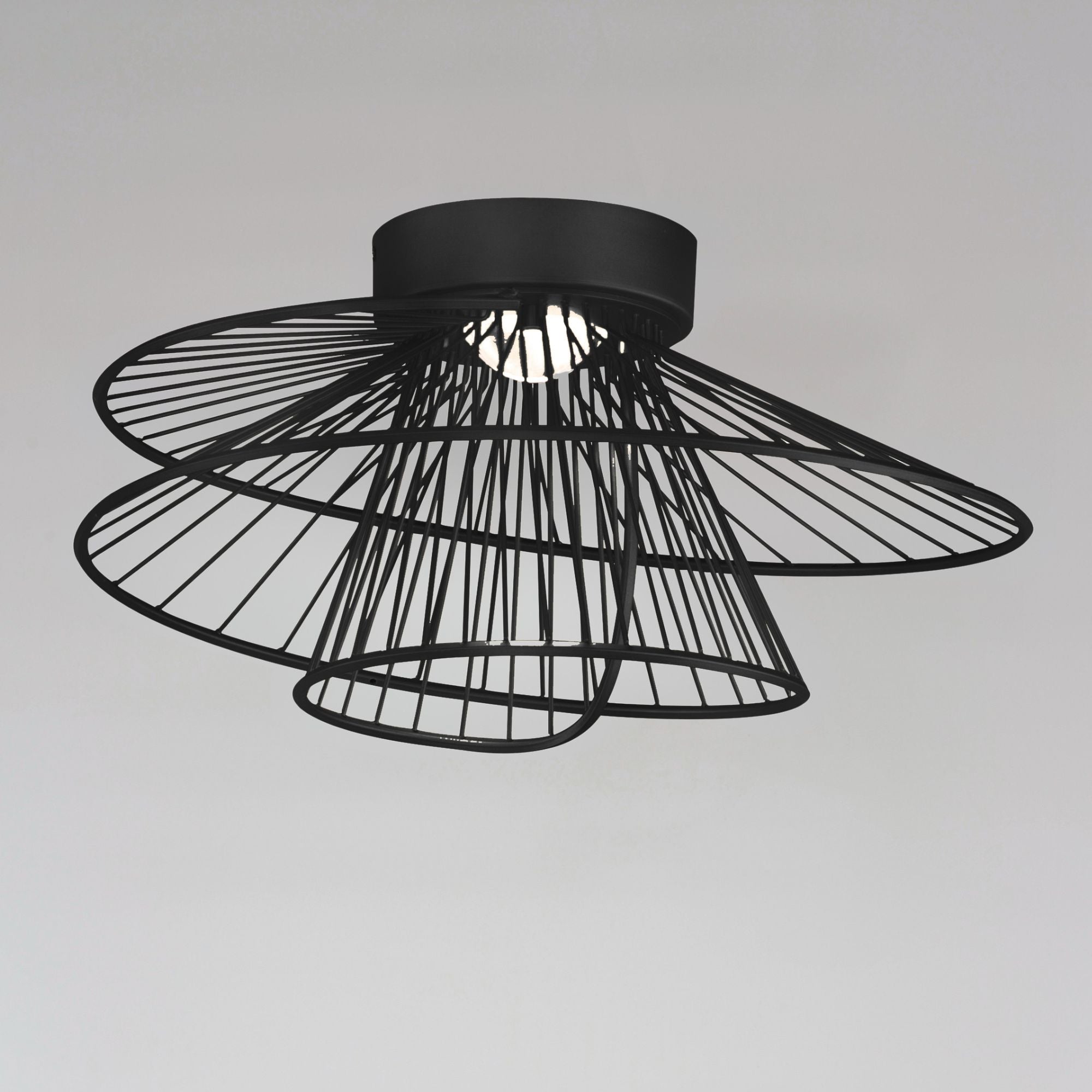 Zeta 20" LED Flush Mount, Black Finish