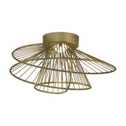 Zeta 20" LED Flush Mount, Natural Aged Brass Finish