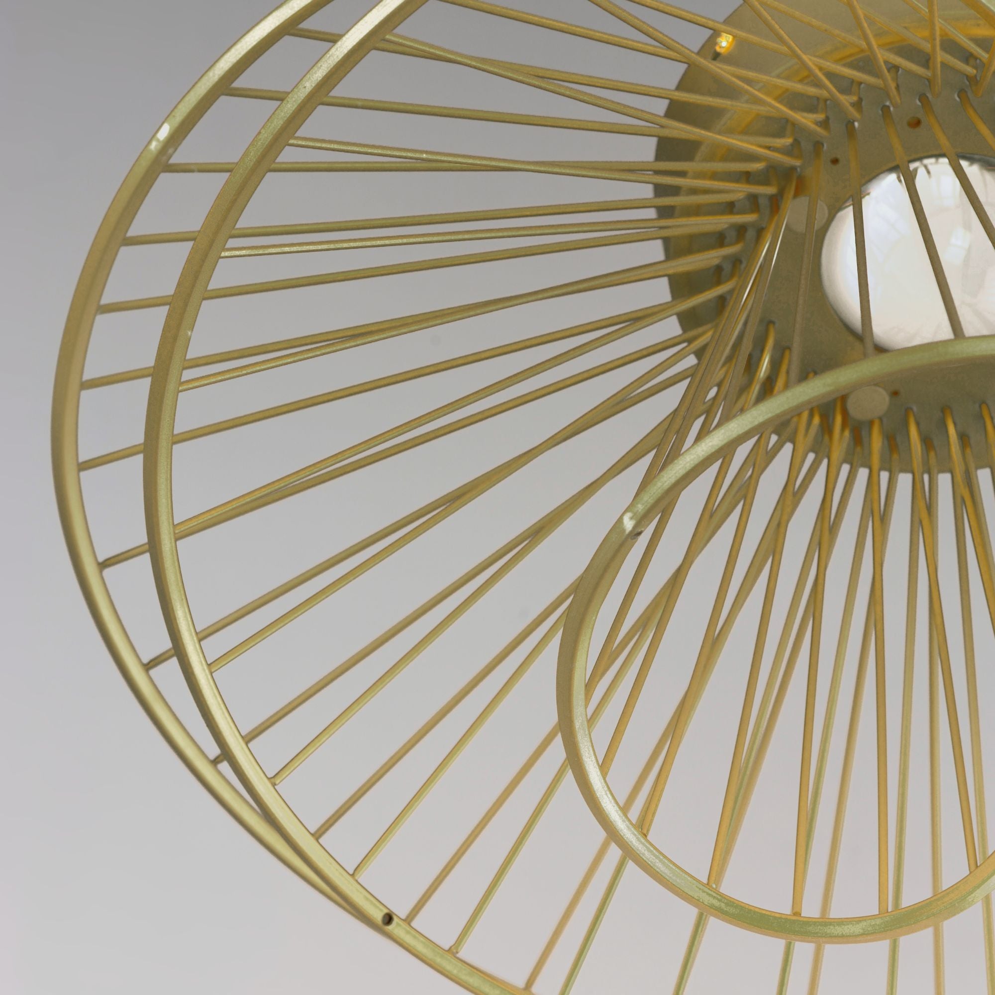 Zeta 20" LED Flush Mount, Natural Aged Brass Finish