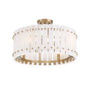 Bardon 21" 4-Light Semi-Flush Mount, Celeste Brass Finish
