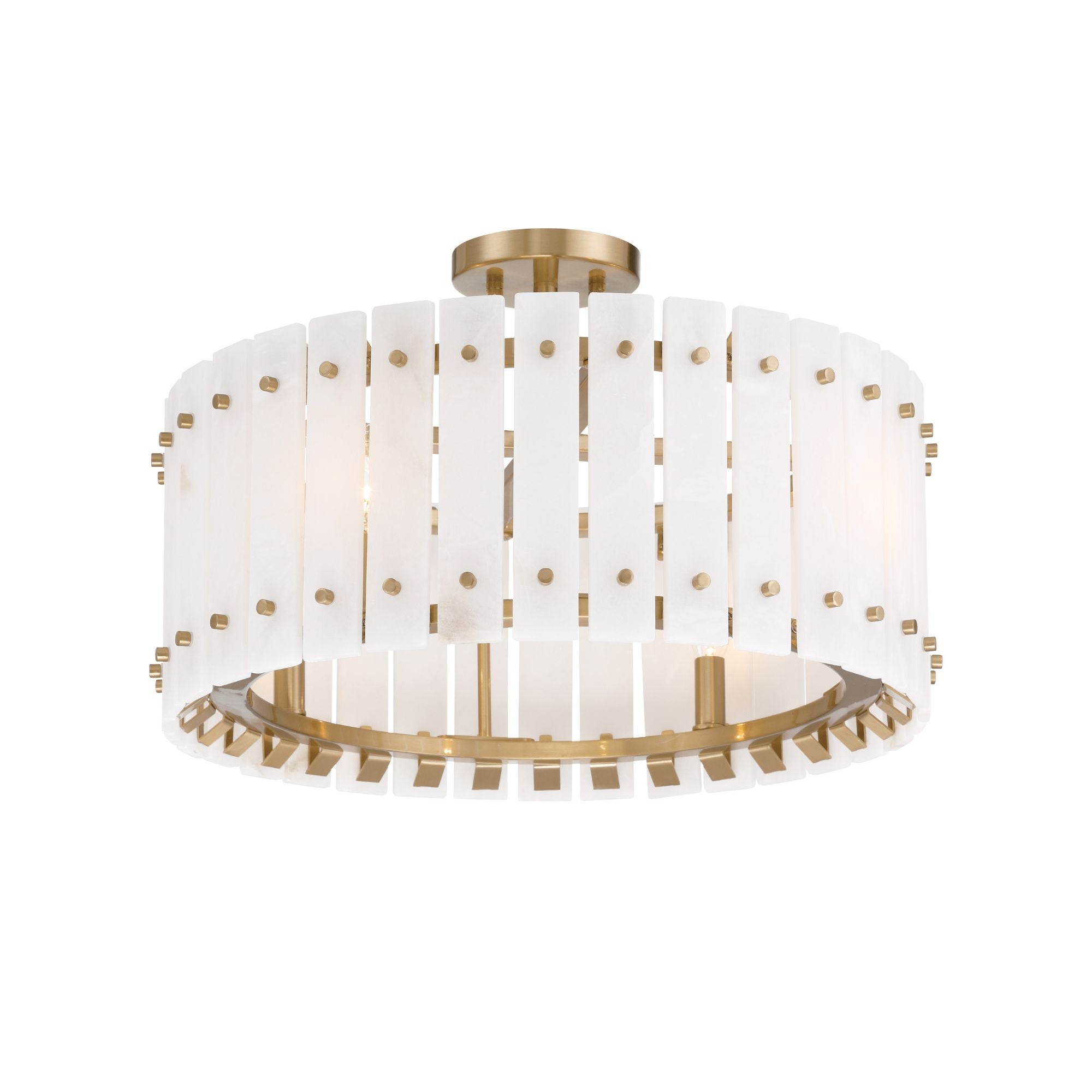 Bardon 21" 4-Light Semi-Flush Mount, Celeste Brass Finish