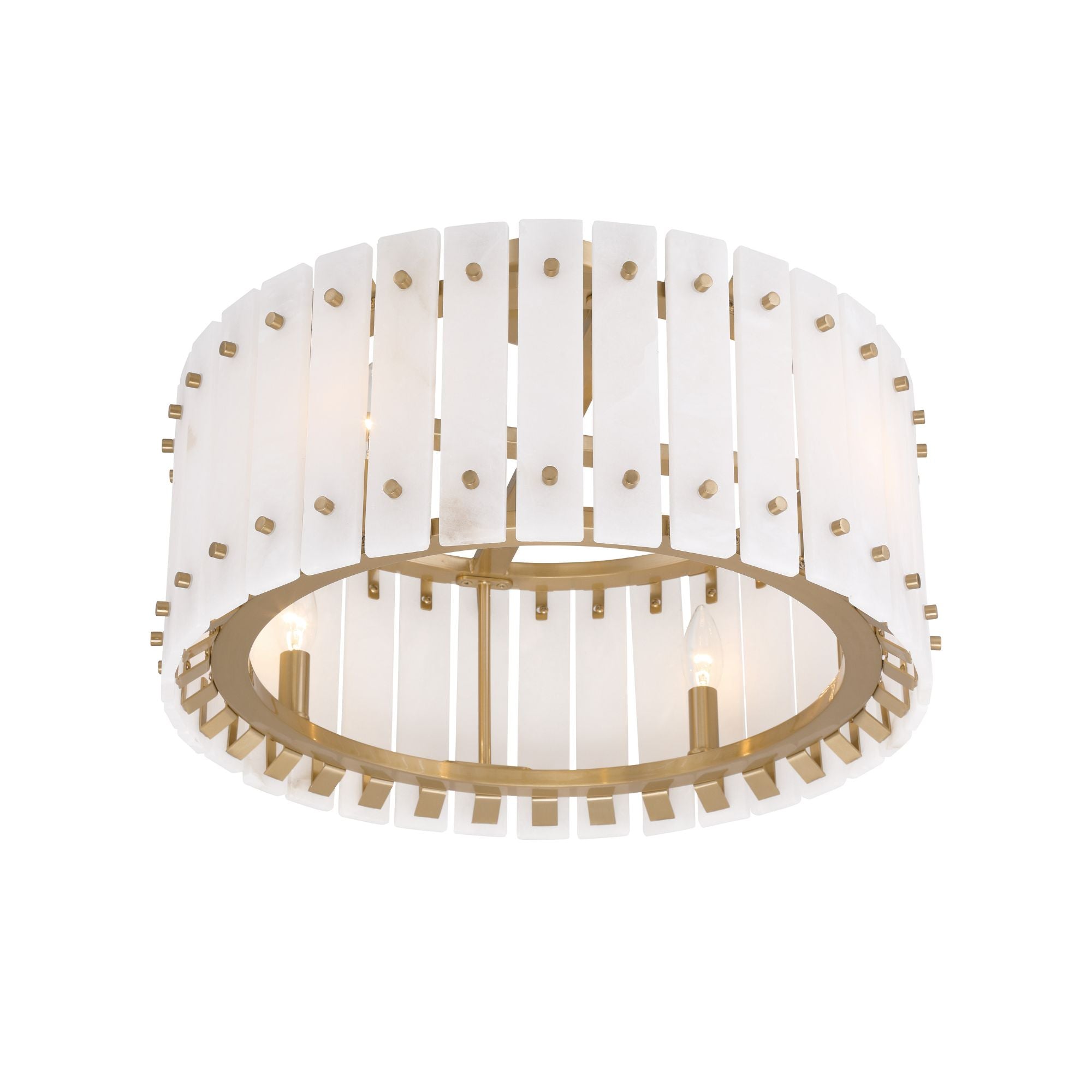 Bardon 21" 4-Light Semi-Flush Mount, Celeste Brass Finish