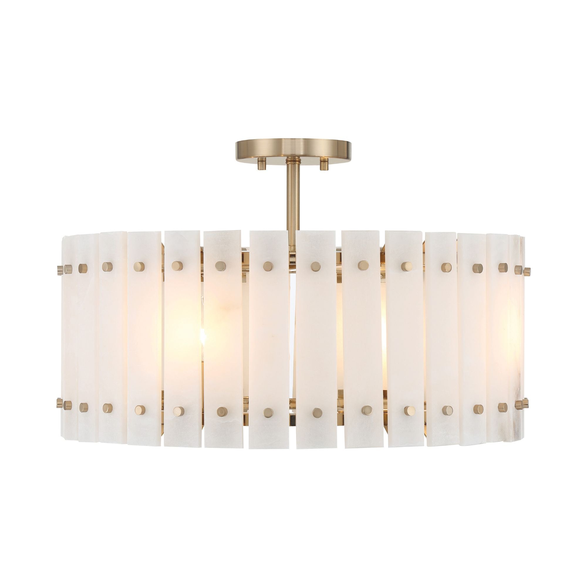 Bardon 21" 4-Light Semi-Flush Mount, Celeste Brass Finish