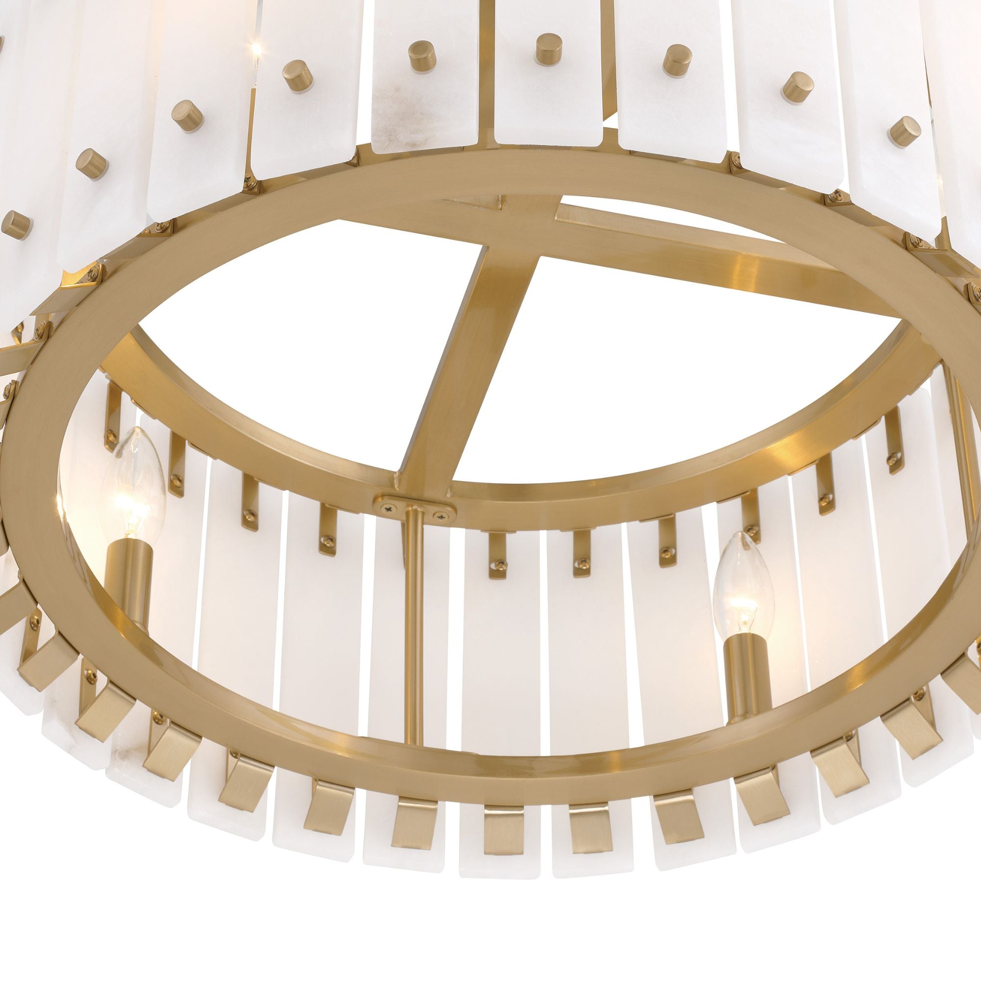 Bardon 21" 4-Light Semi-Flush Mount, Celeste Brass Finish