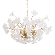 Metropolitan Bloome 24 in. 8-Light Chandelier, Legacy Brass with Handmade Clear Glass
