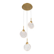 Metropolitan Briselle LED Pendant, Legacy Brass with Clear Textured Glass