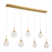 Metropolitan Briselle 47.25 in. LED Pendant, Legacy Brass with Clear Textured Glass