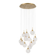 Metropolitan Briselle 24 in. LED Pendant, Legacy Brass with Clear Textured Glass