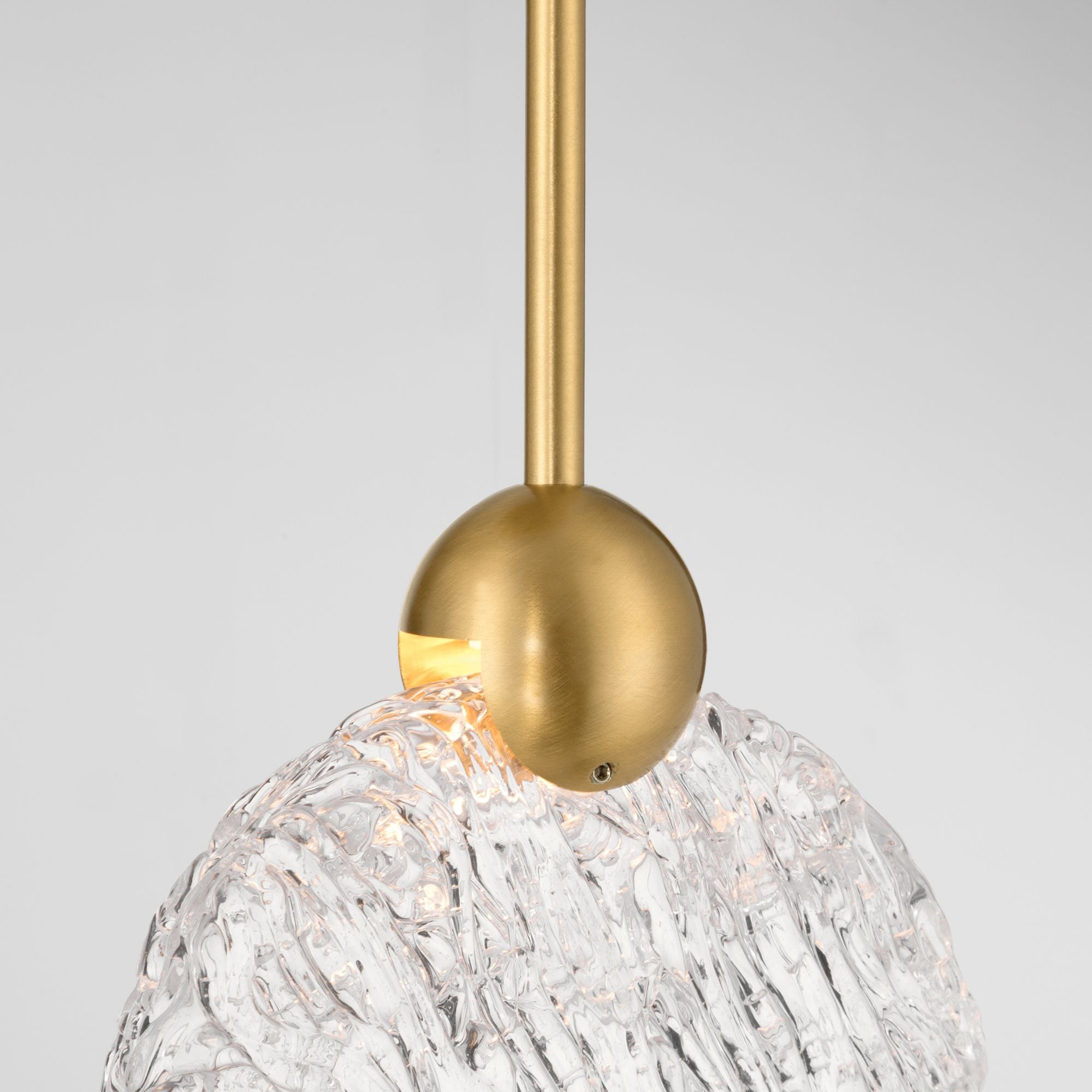 Metropolitan Briselle 24 in. LED Pendant, Legacy Brass with Clear Textured Glass