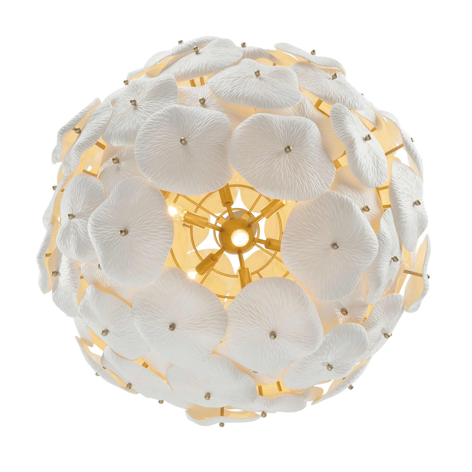Metropolitan Coastlyn Pendant, Legacy Brass & White